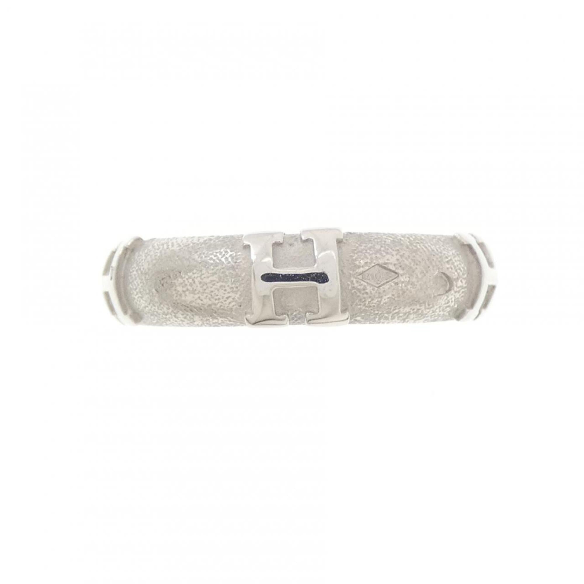 Hermes White Gold White Gold (18K) Band Ring (Pre-Owned)