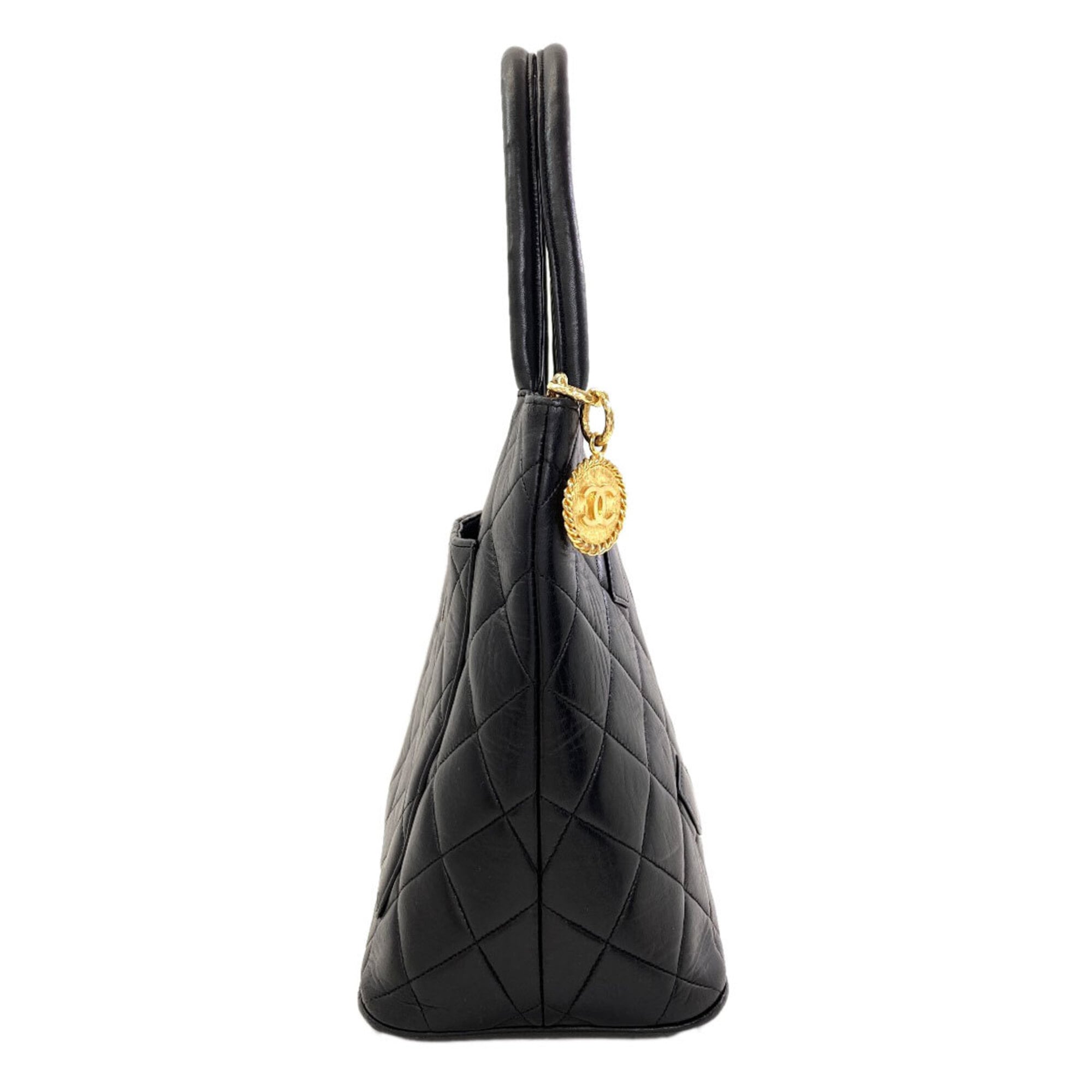 Chanel Black Leather Tote Bag (Pre-Owned)