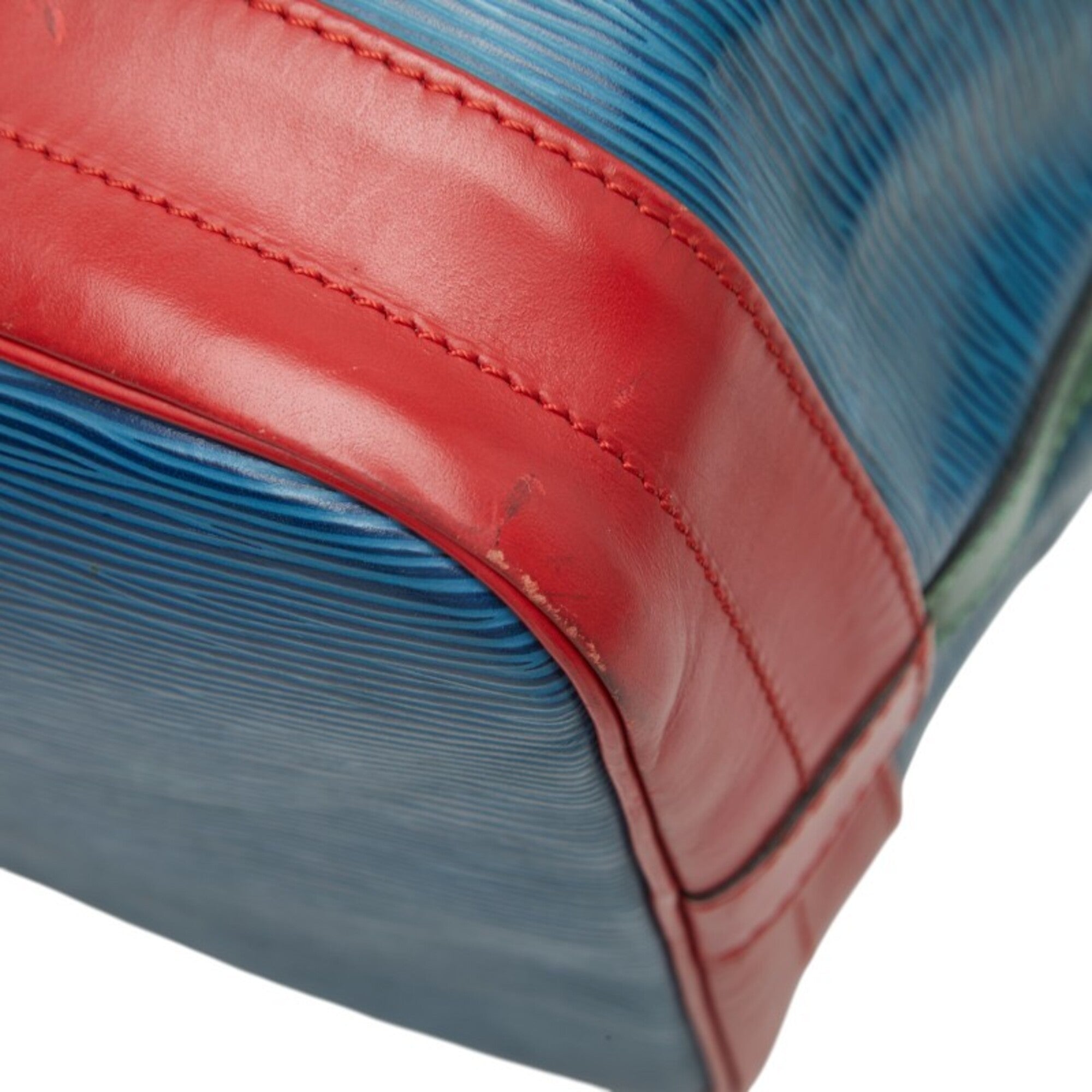 Louis Vuitton Borneo Green Castilian Red Toledo Blue Leather Shoulder Bag (Pre-Owned)