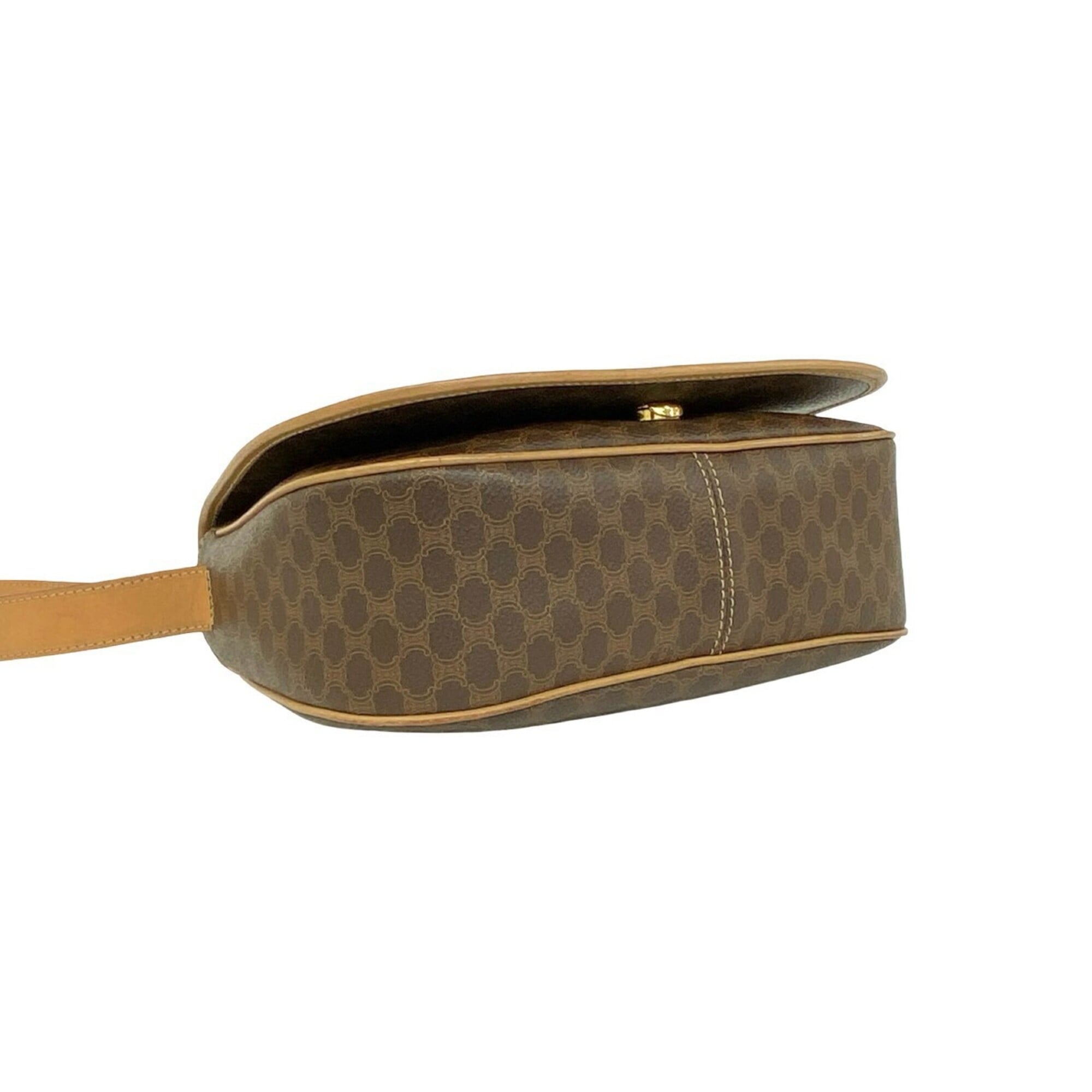 Celine Brown Leather Pvc Pochette Shoulder Bag (Pre-Owned)