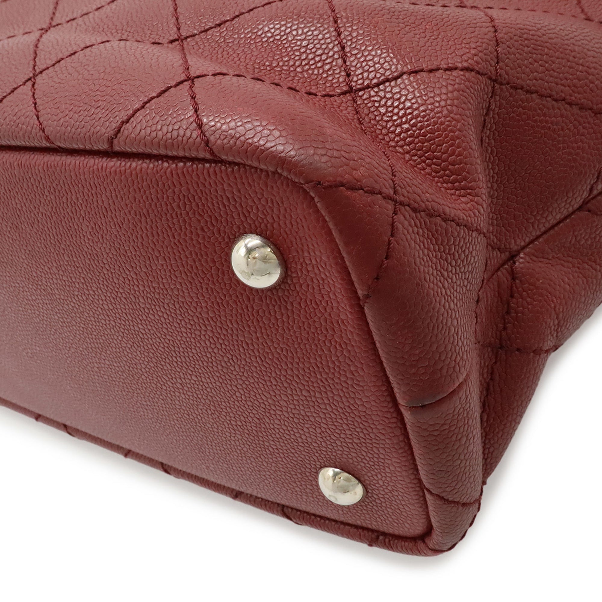 Chanel Black Bordeaux Grained Calfskin Shoulder Bag Tote Bag (Pre-Owned)