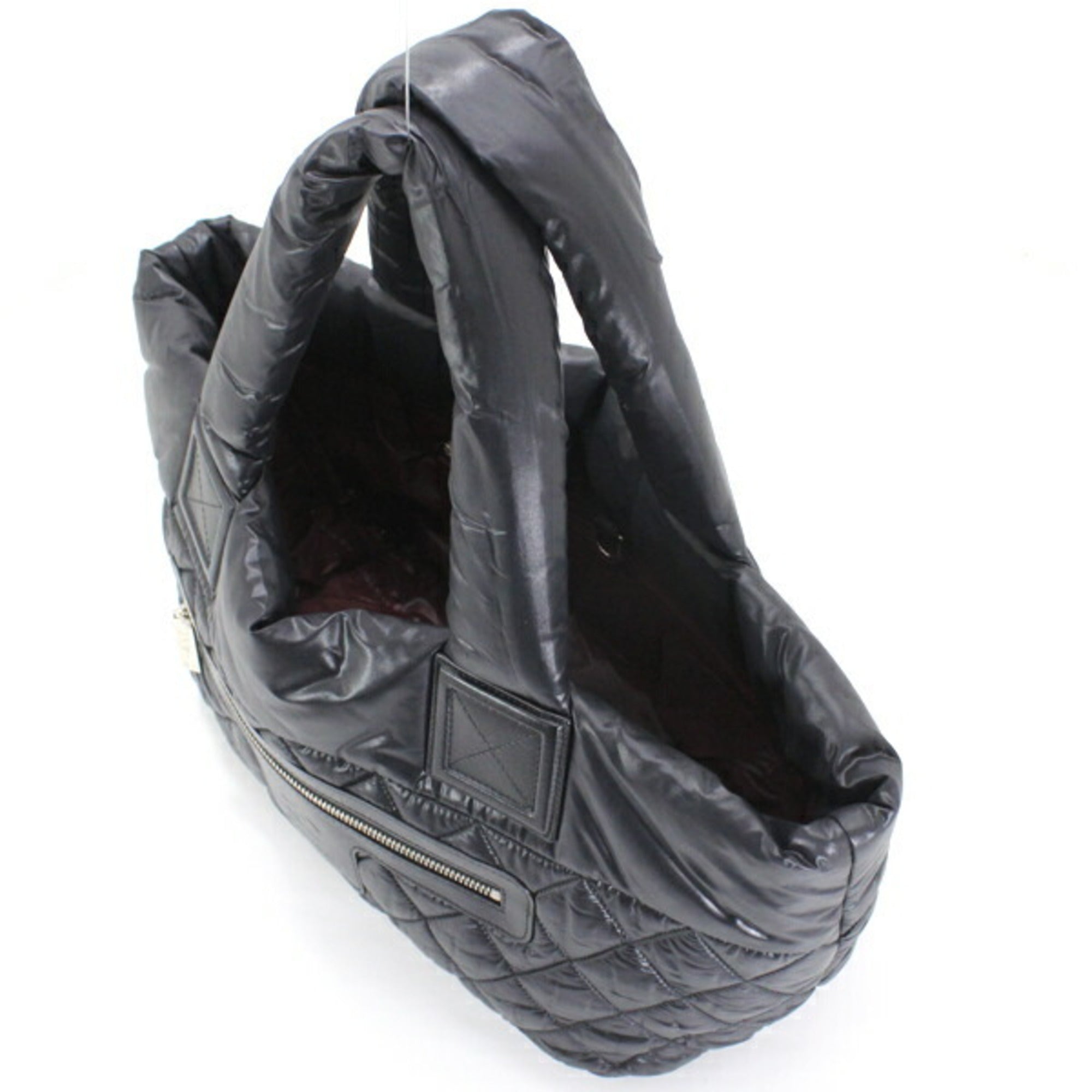 Chanel Black Bordeaux Nylon Handbag Tote Bag (Pre-Owned)