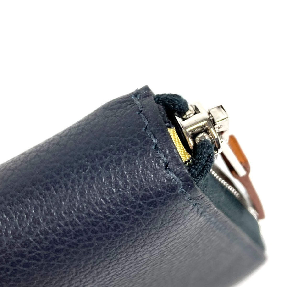 Hermes Navy Leather Coin Purse/Coin Case (Pre-Owned)