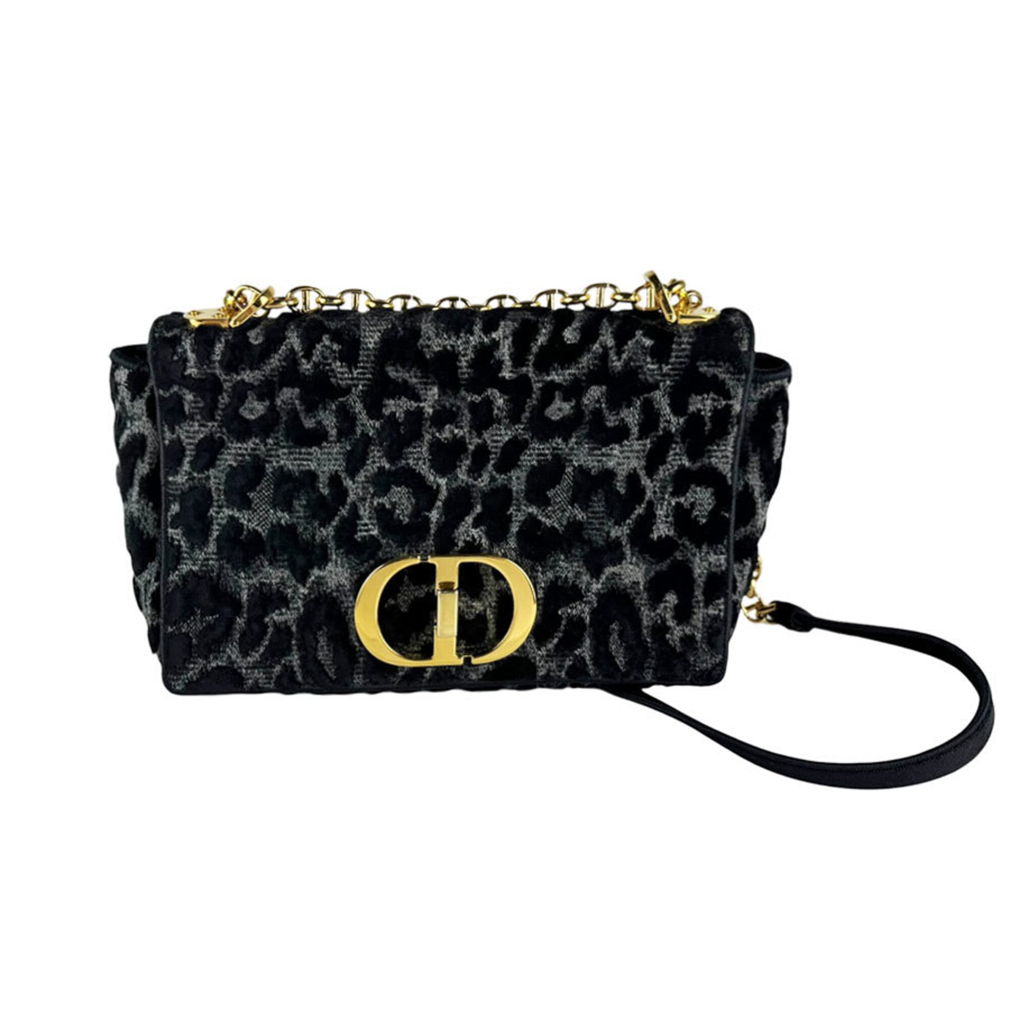 Christian Dior Black Velvet Shoulder Bag (Pre-Owned)