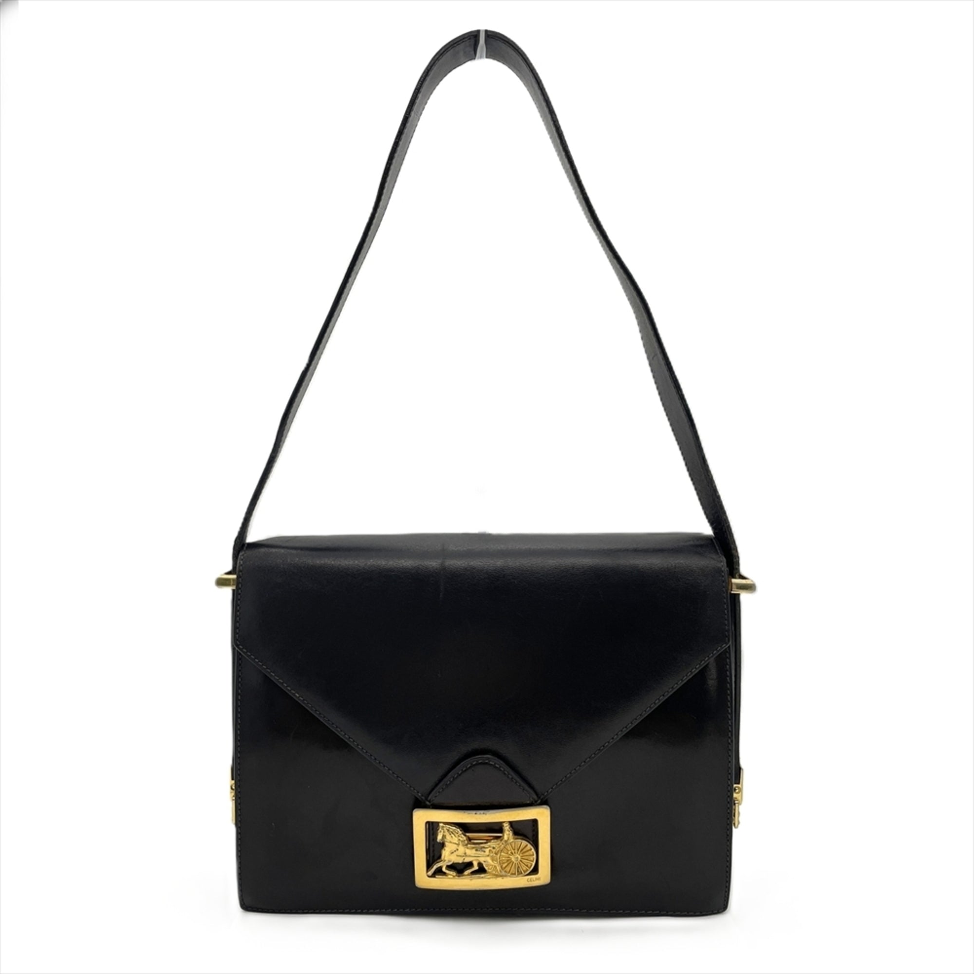 Celine Black Leather Shoulder Bag (Pre-Owned)