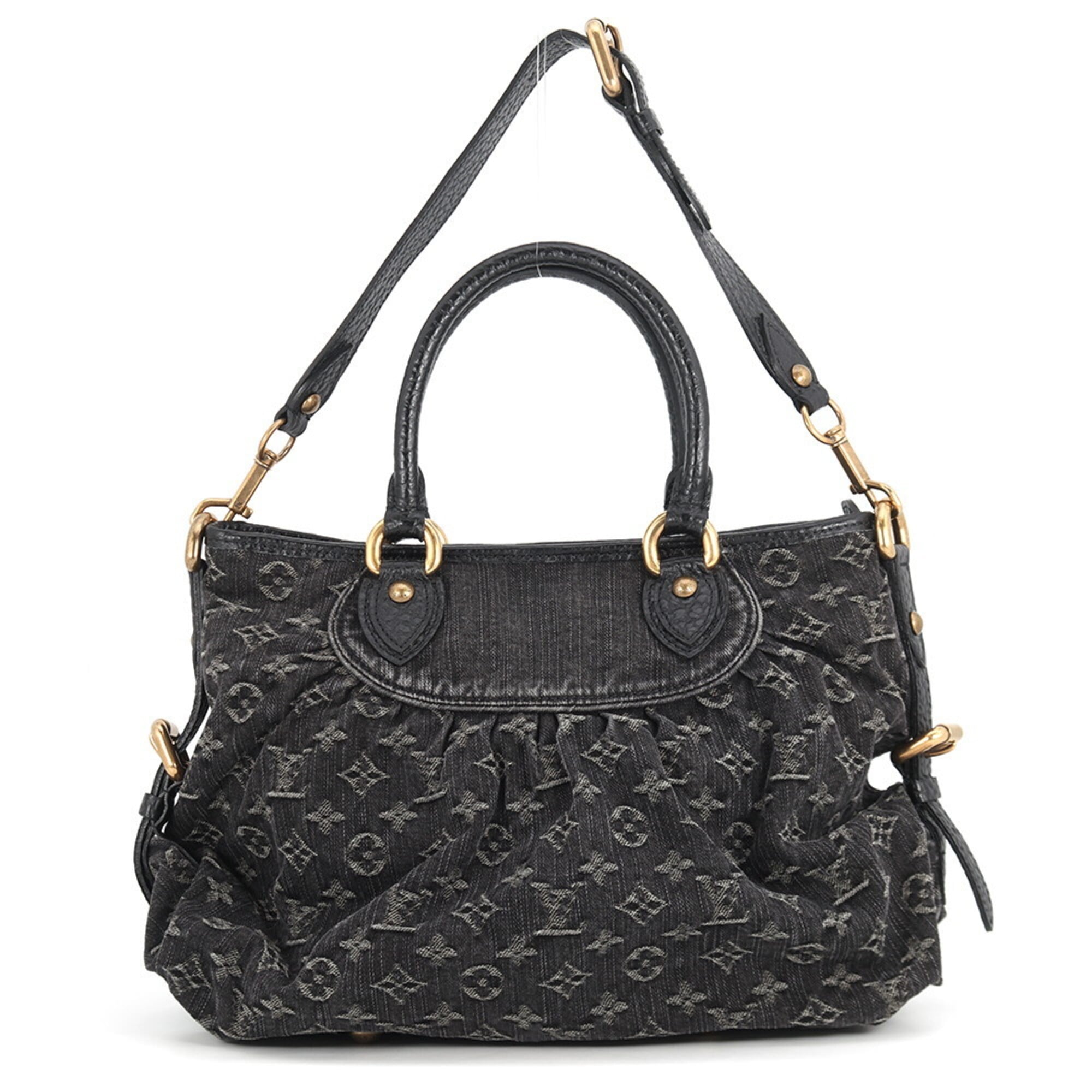 Louis Vuitton Monogram Denim Black Noir Monogram Denim Handbag Shoulder Bag (Pre-Owned)