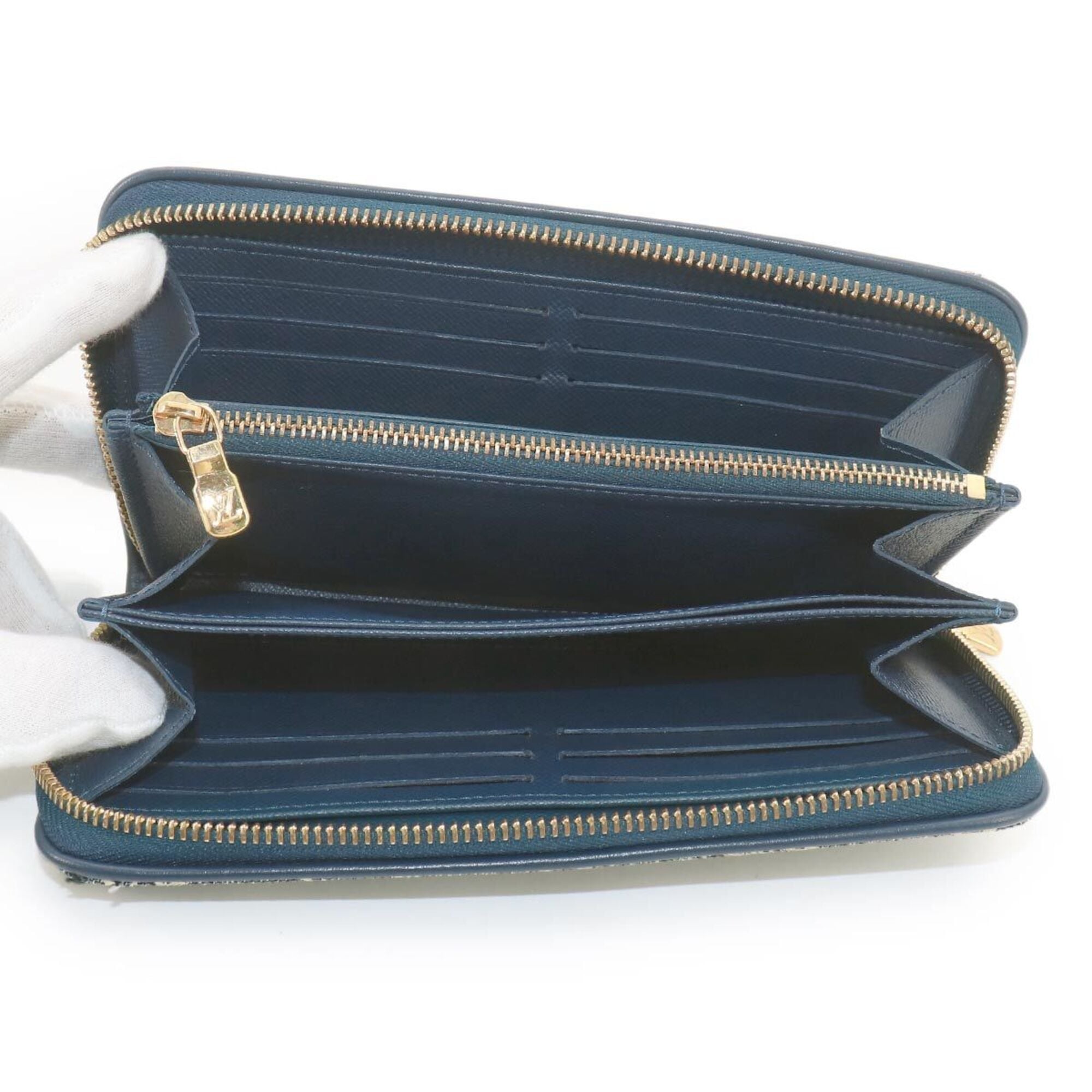 Louis Vuitton Blue Monogram Jacquard Denim Long Wallet (Bi-Fold) (Pre-Owned)