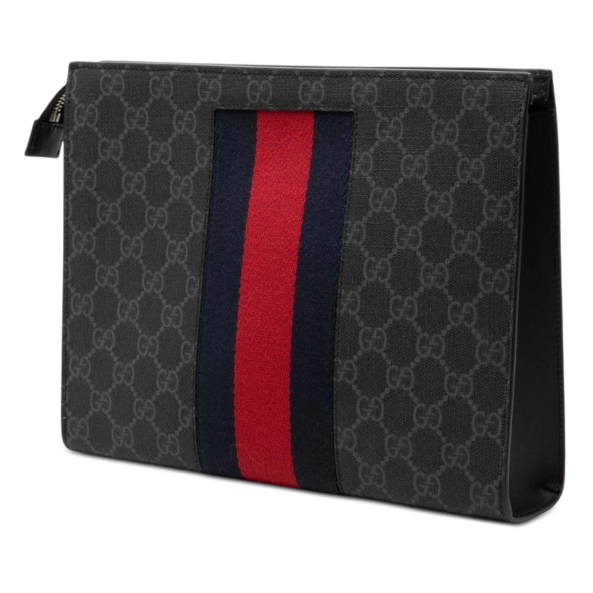 Gucci Black Pvc Leather Clutch Bag (Pre-Owned)