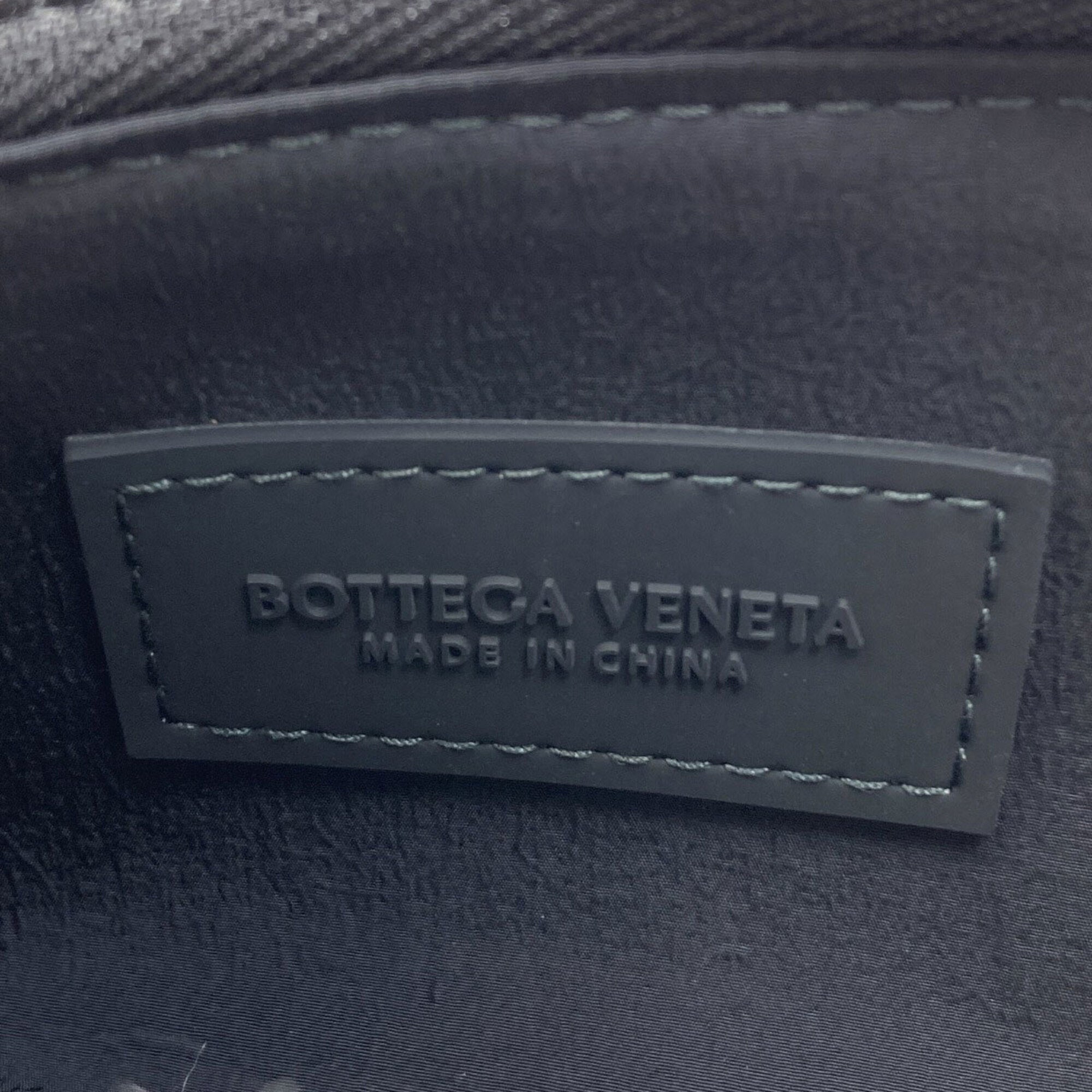 Bottega Veneta Intrecciato Black Rubber Coin Purse/Coin Case (Pre-Owned)