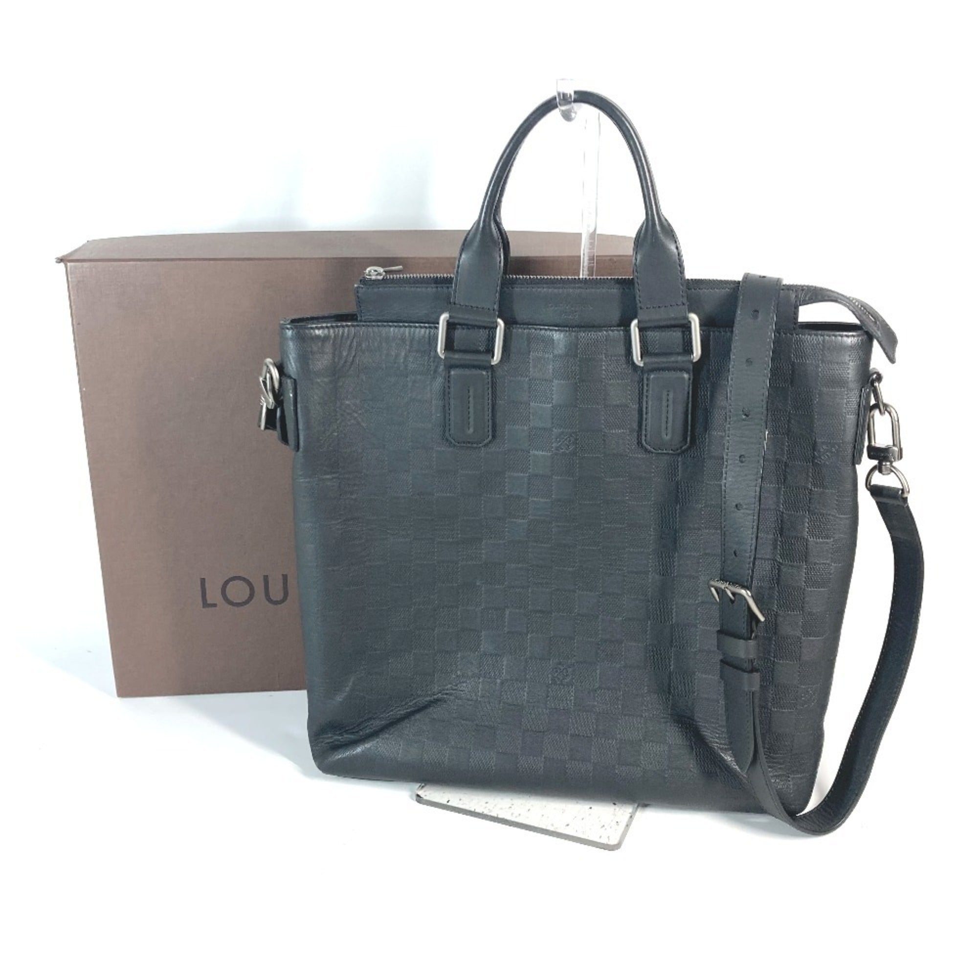 Louis Vuitton Black Onyx Damier Infini Handbag Shoulder Bag (Pre-Owned)