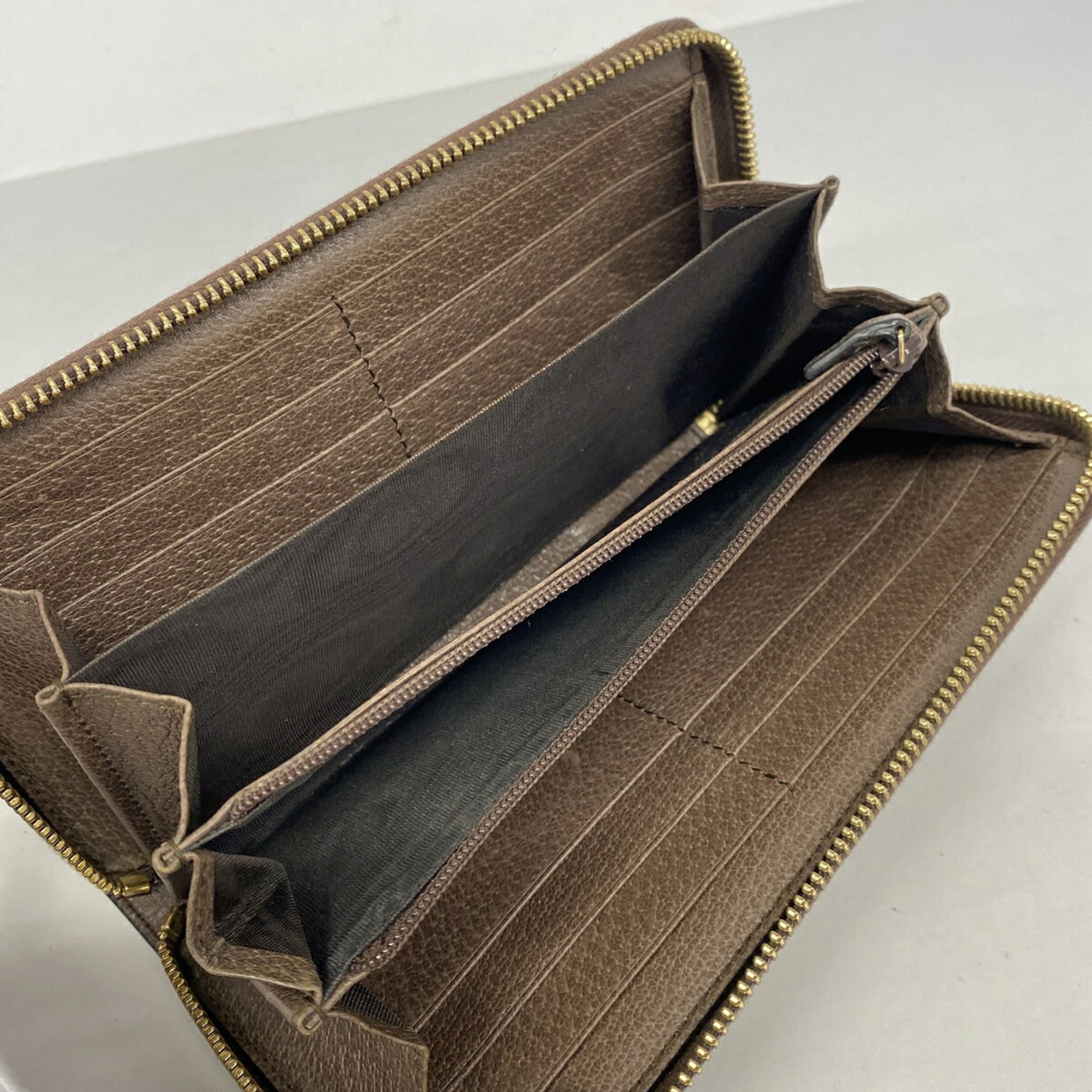 Gucci Brown Pvc Long Wallet (Bi-Fold) (Pre-Owned)