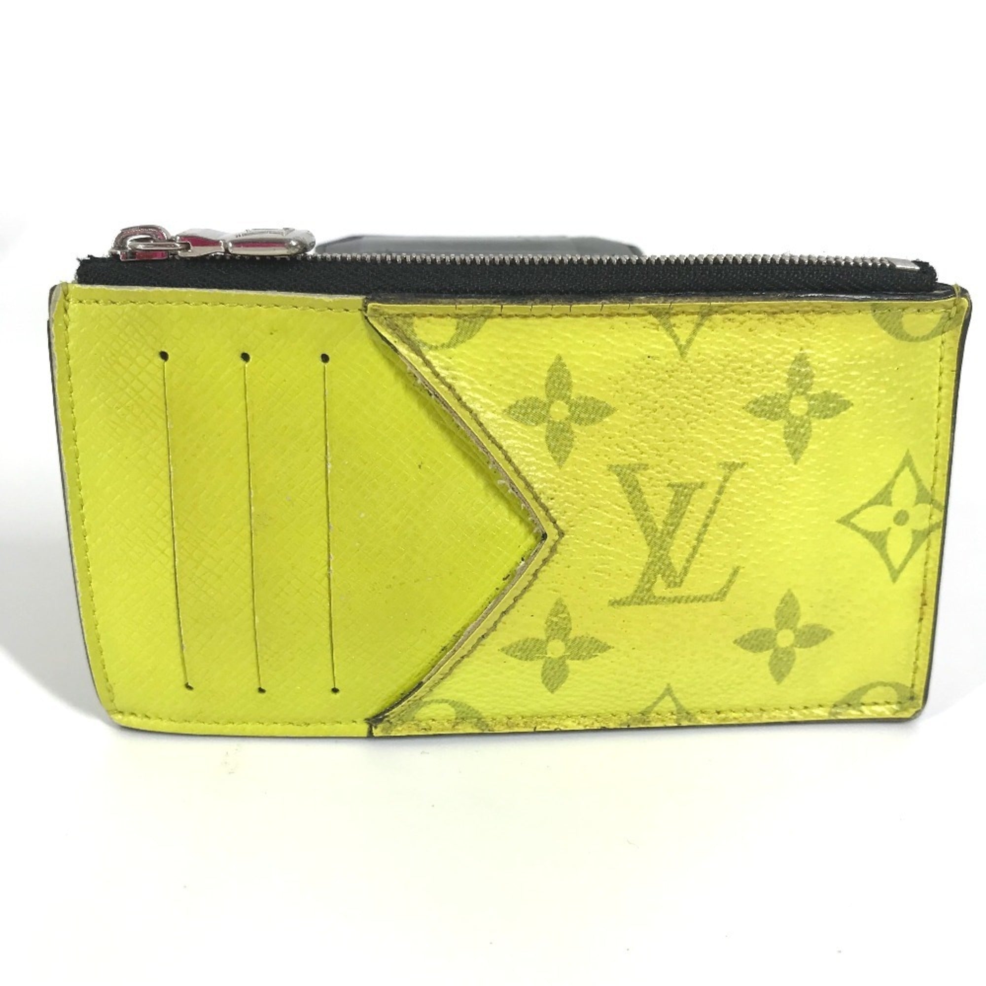 Louis Vuitton Taigarama Yellow Monogram Taiga Leather Coin Purse/Coin Case (Pre-Owned)