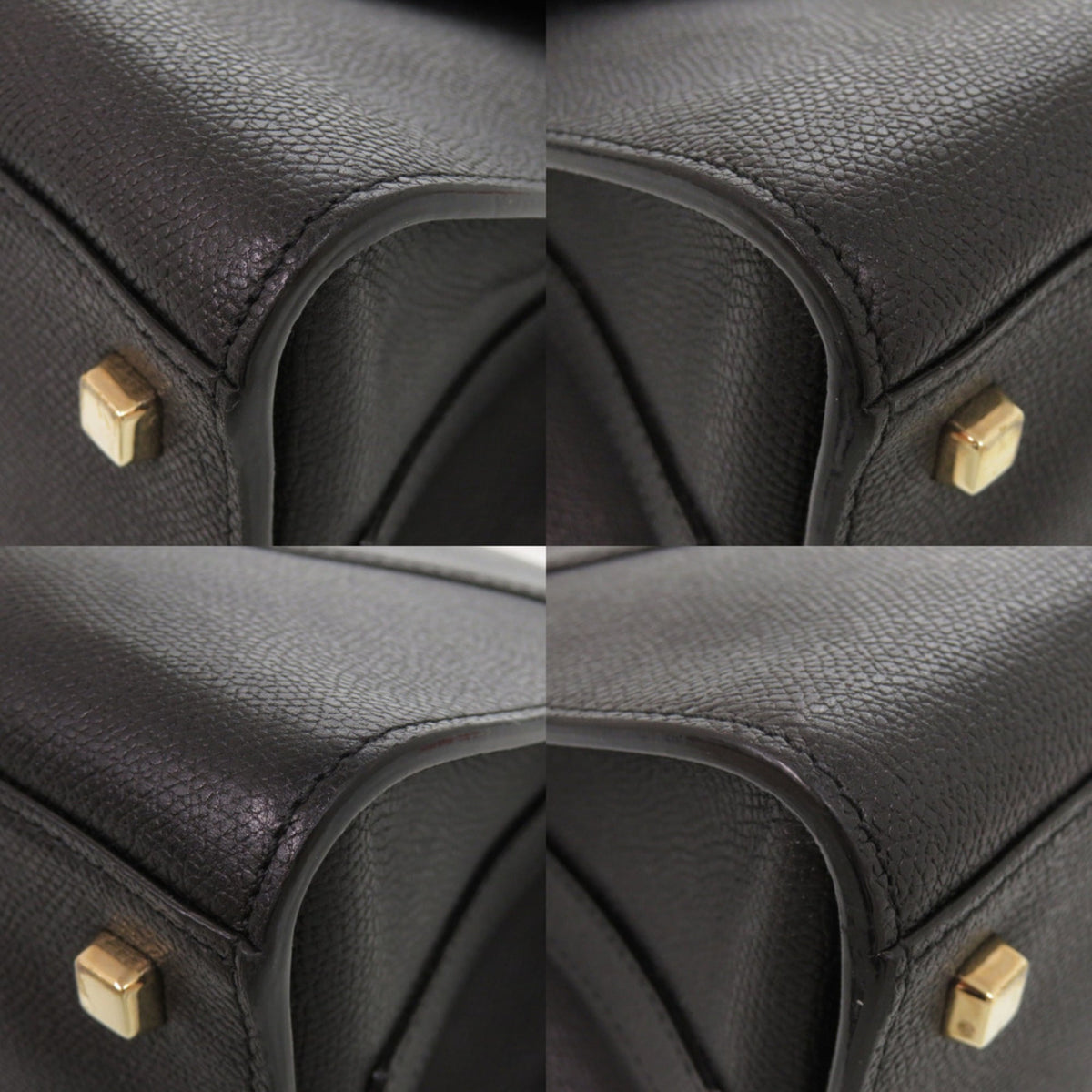 Valextra Black Leather Handbag (Pre-Owned)