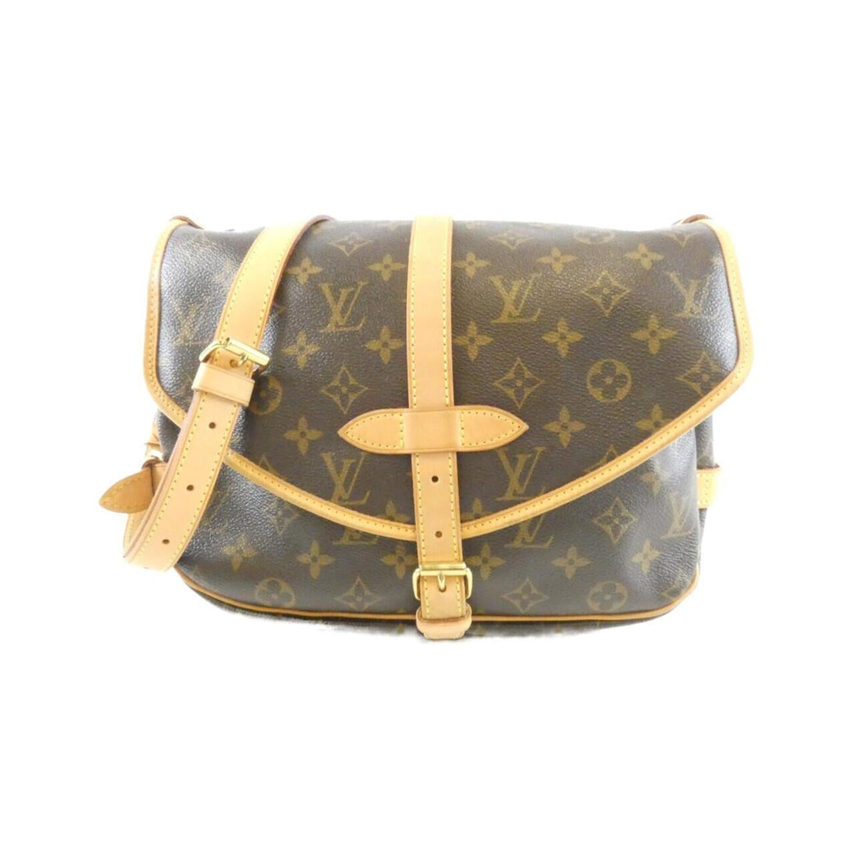 Louis Vuitton Marron Coated Canvas Shoulder Bag (Pre-Owned)