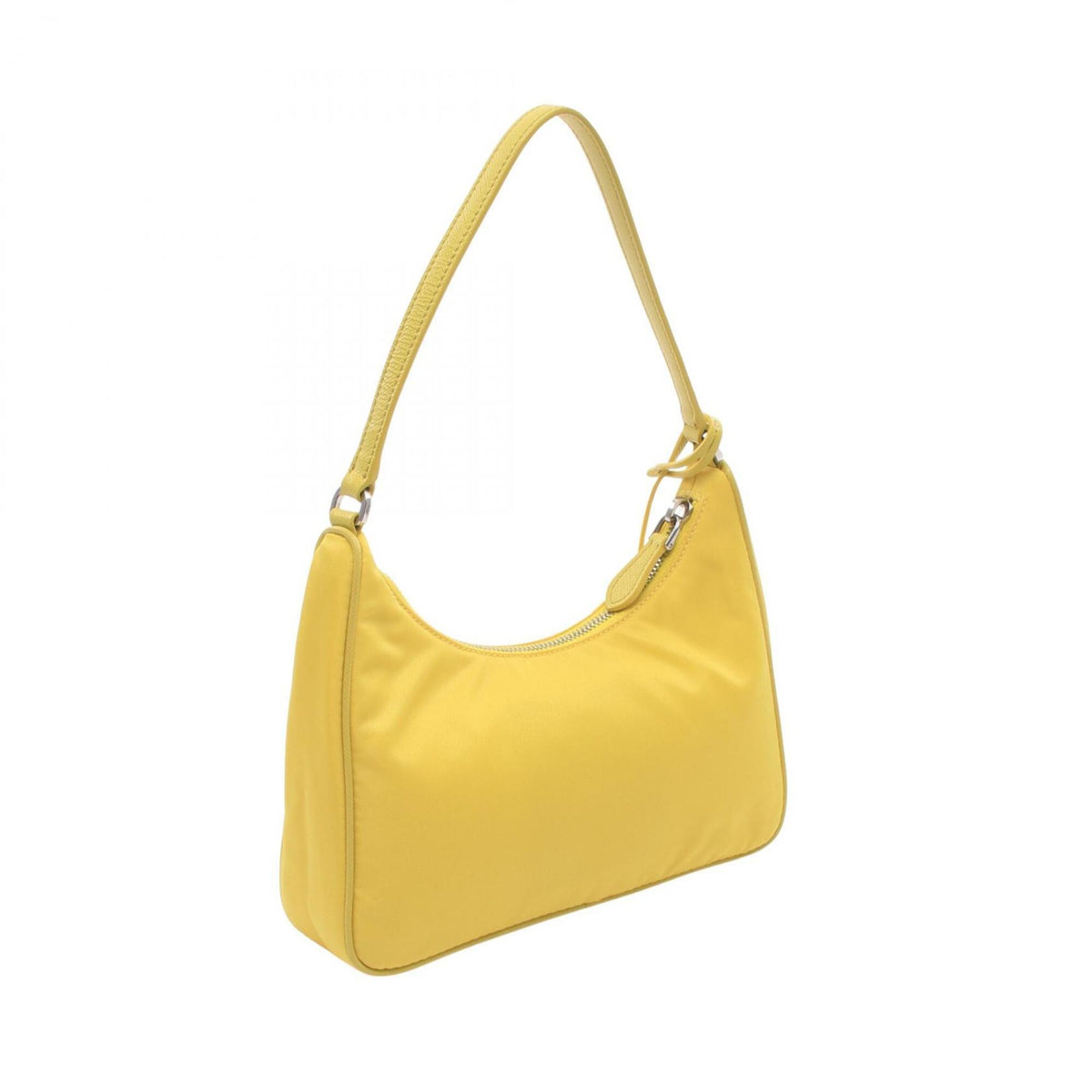 Prada Saffiano Yellow Nylon Leather Handbag (Pre-Owned)