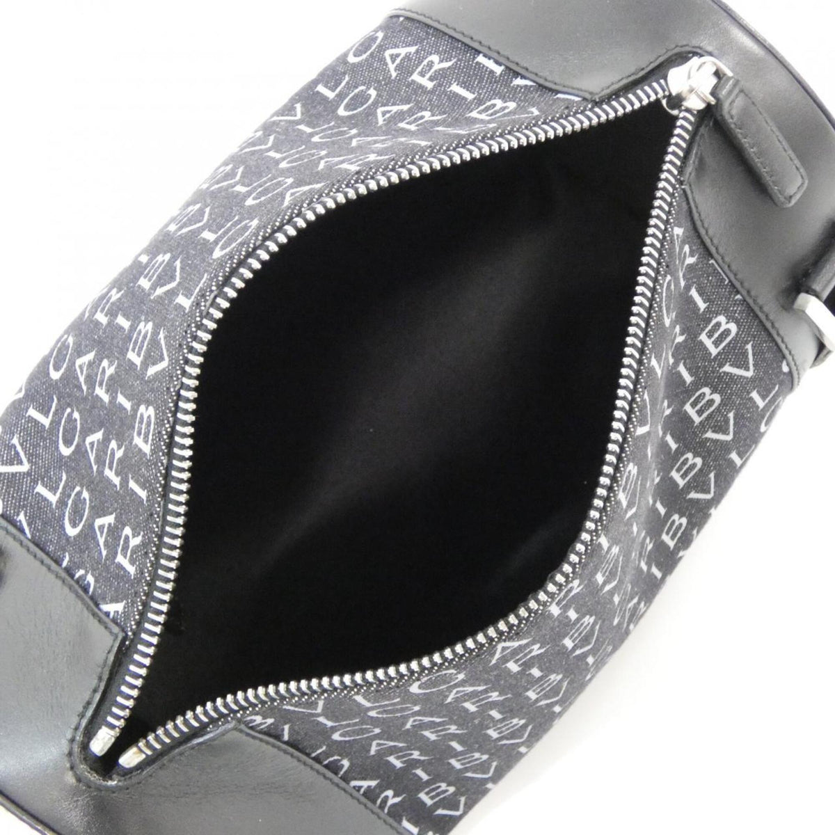 Bvlgari Black Gray Denim Shoulder Bag (Pre-Owned)