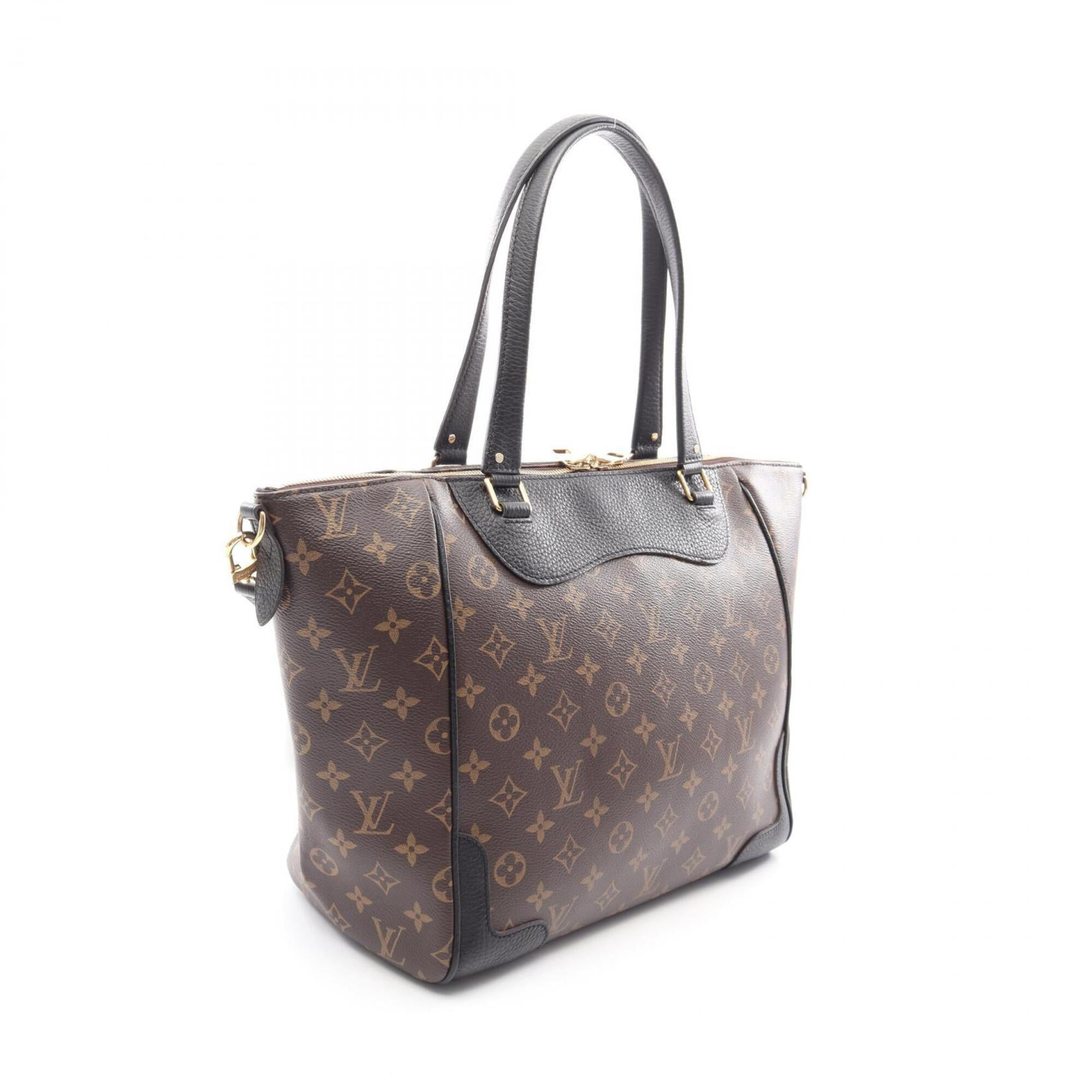 Louis Vuitton Black Brown Monogram Monogram Handbag Tote Bag (Pre-Owned)