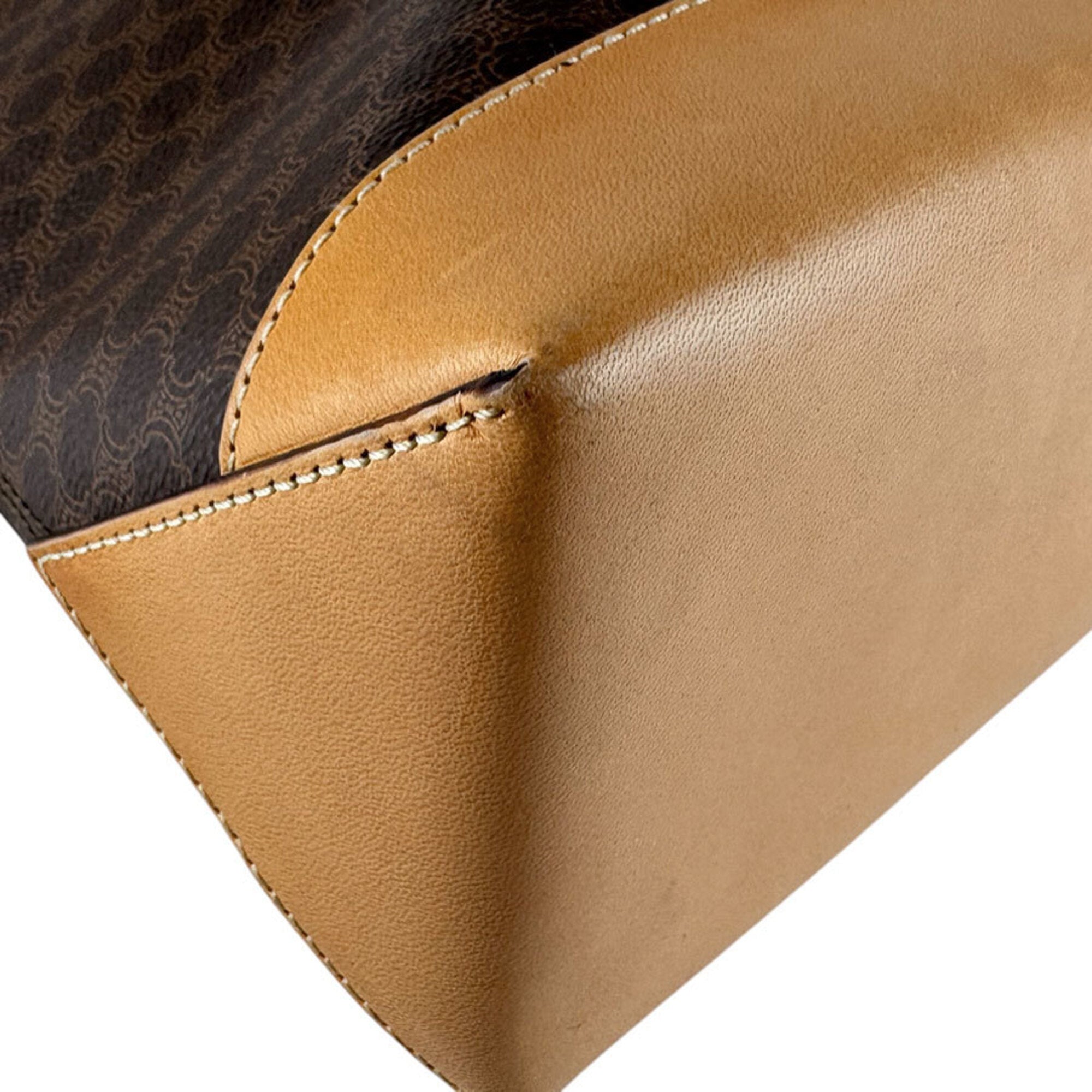 Celine Brown Coated Canvas Shoulder Bag (Pre-Owned)