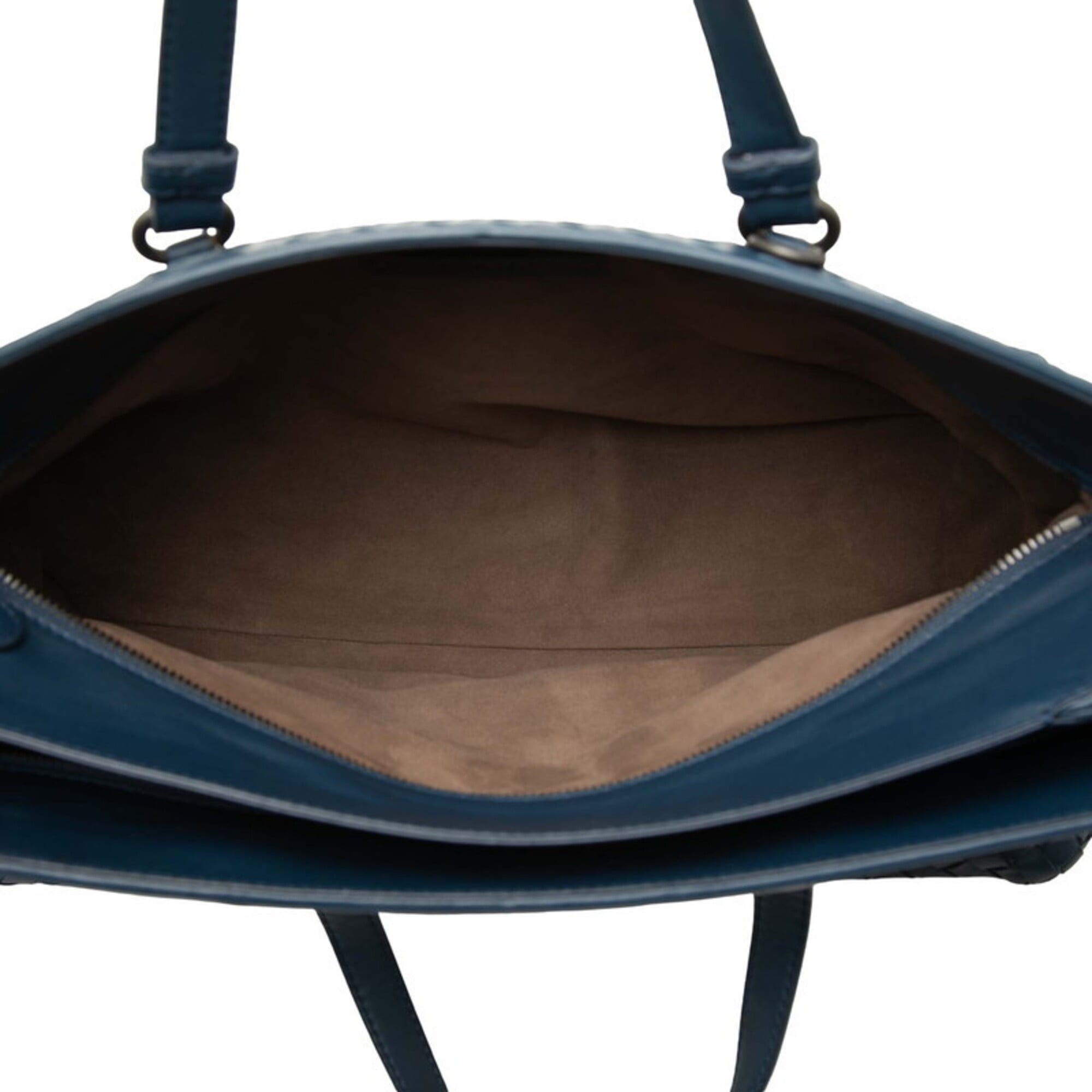 Bottega Veneta Navy Leather Shoulder Bag Tote Bag (Pre-Owned)
