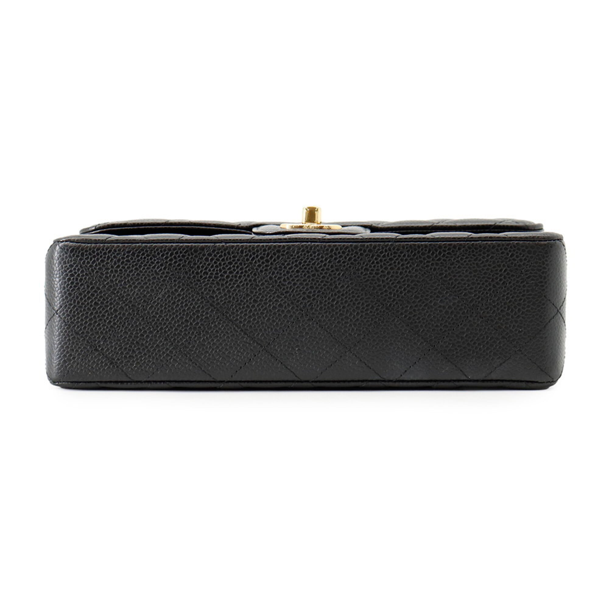 Chanel Matelasse Black Grained Calfskin Handbag Shoulder Bag (Pre-Owned)