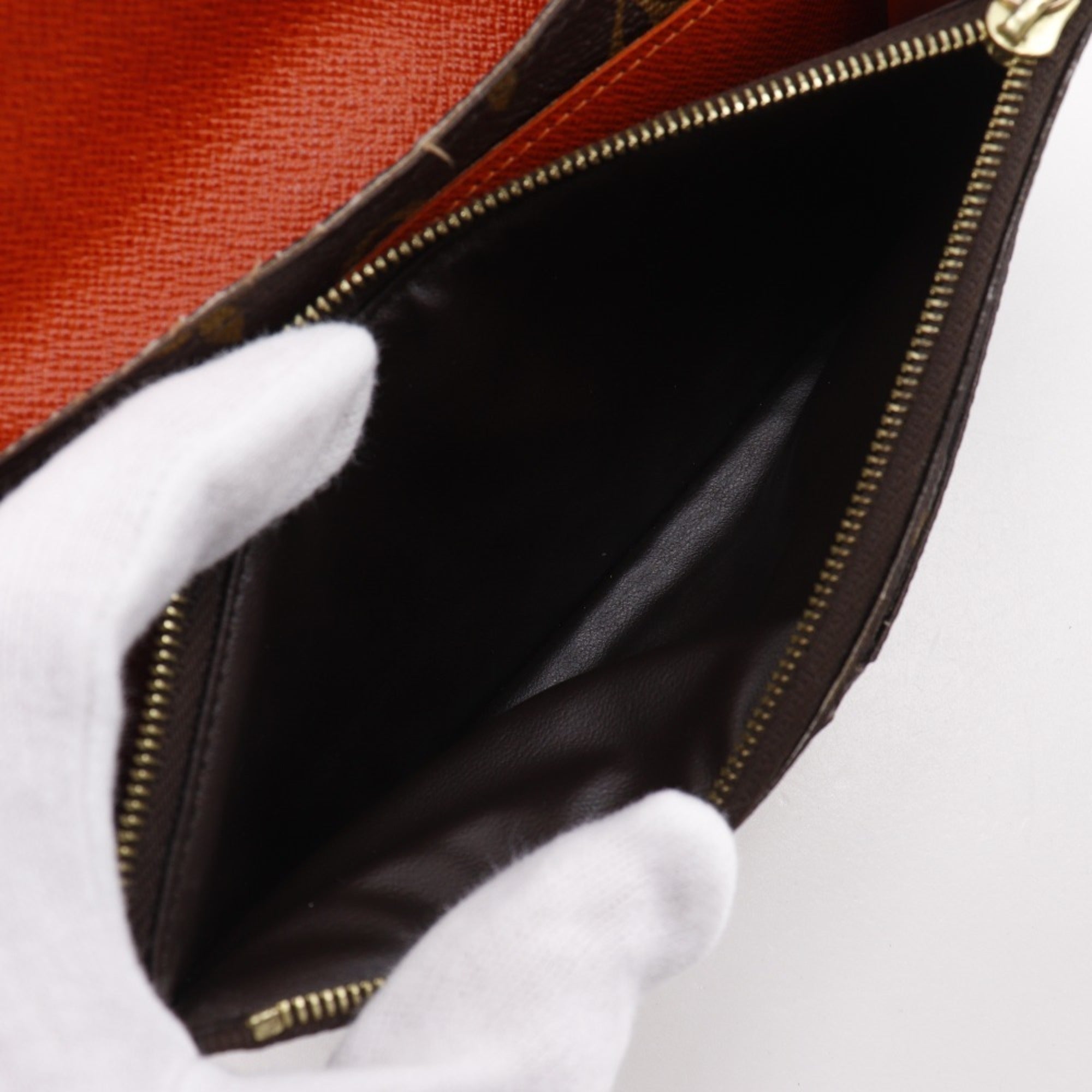 Louis Vuitton Brown Monogram Orange Monogram Long Wallet (Bi-Fold) (Pre-Owned)