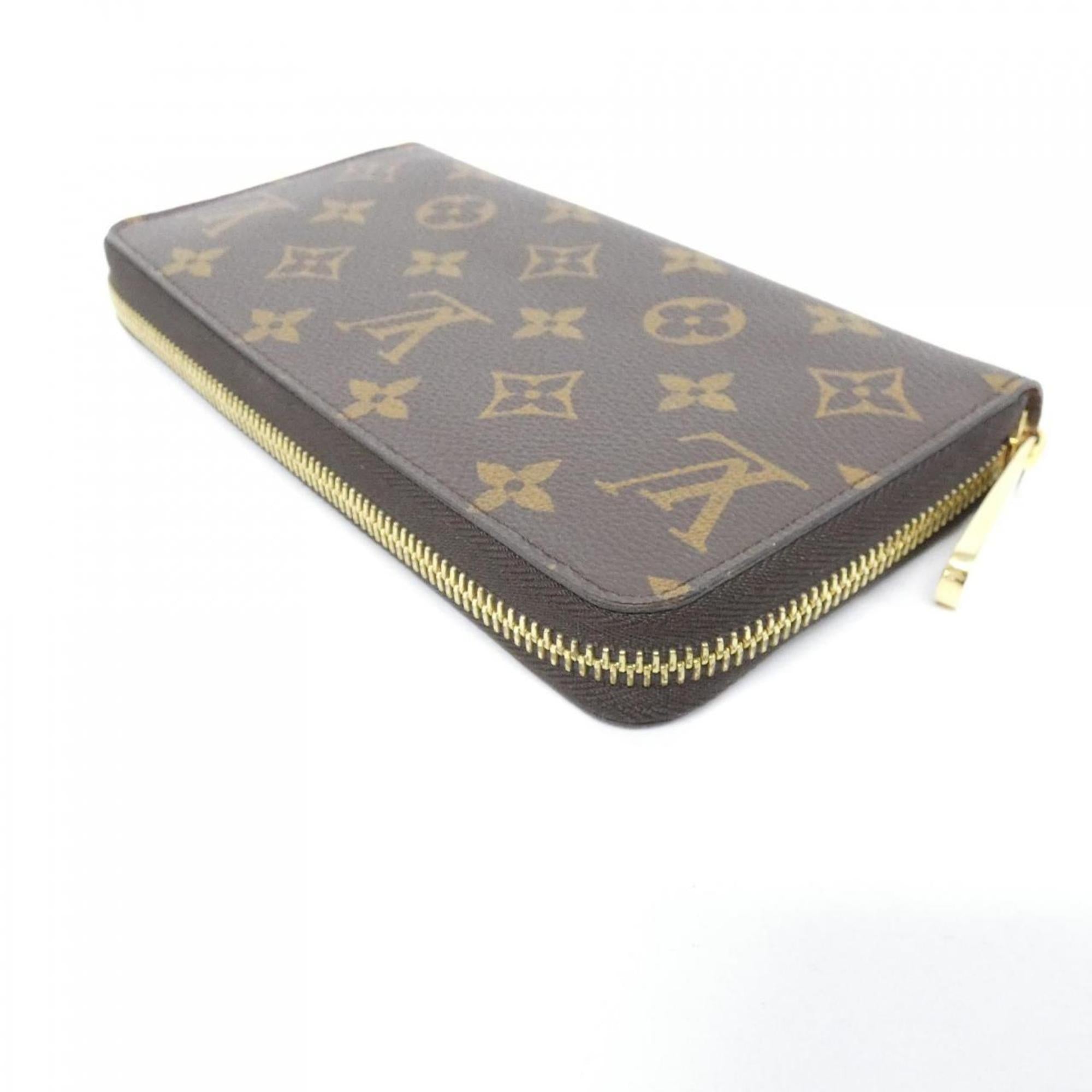 Louis Vuitton Marron Coated Canvas Long Wallet (Bi-Fold) (Pre-Owned)