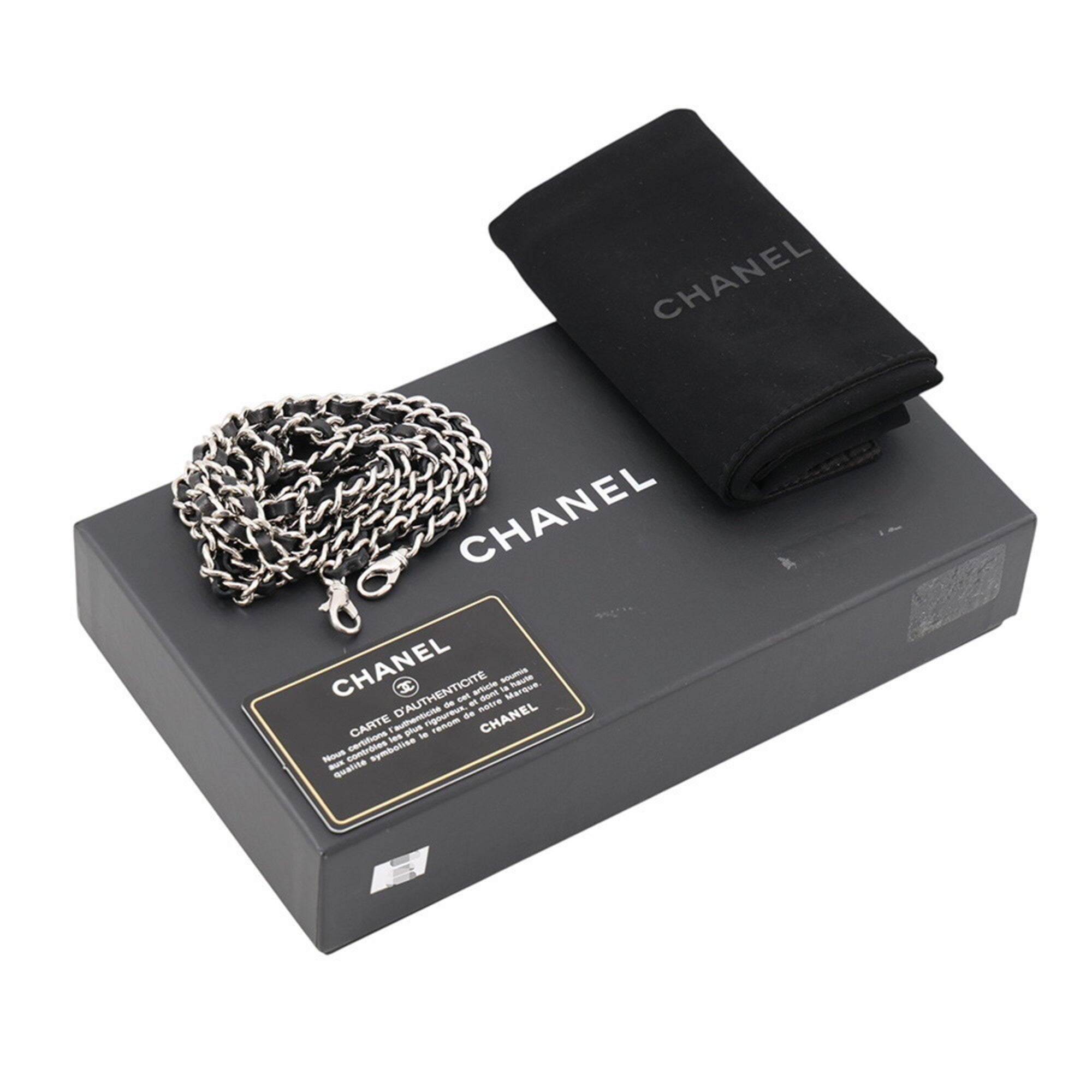 Chanel Black Leather Chain/Shoulder Wallet (Pre-Owned)