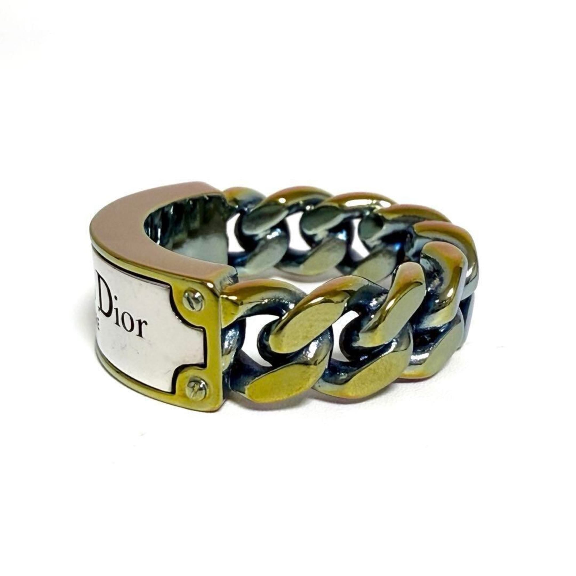 Christian Dior Multi-Color Metal Band Ring (Pre-Owned)
