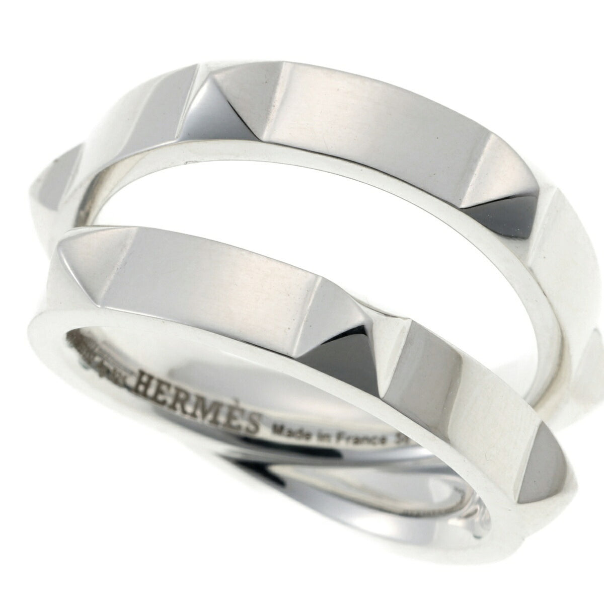 Hermes Silver 925 Band Ring (Pre-Owned)