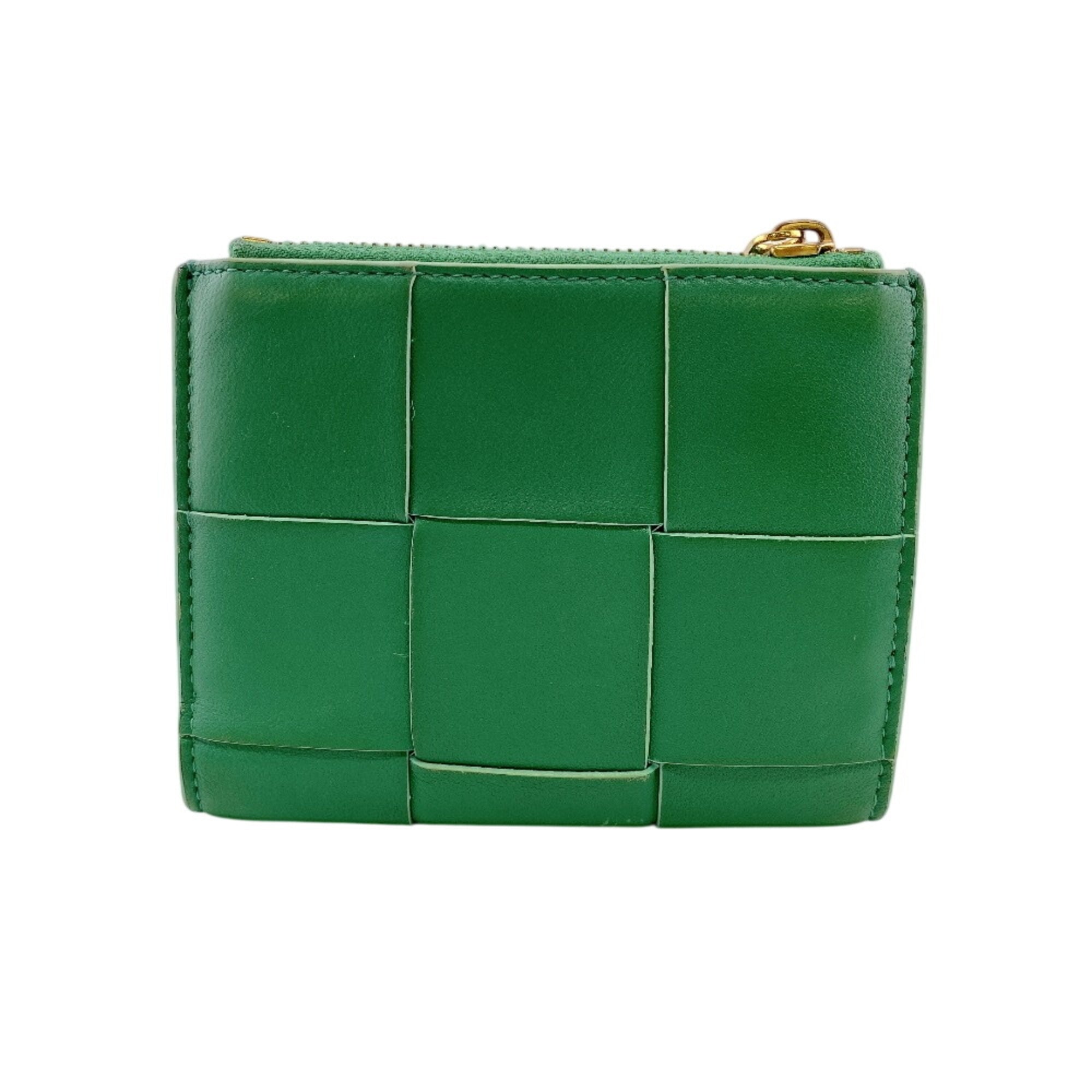 Bottega Veneta Green Leather Wallet (Bi-Fold) (Pre-Owned)