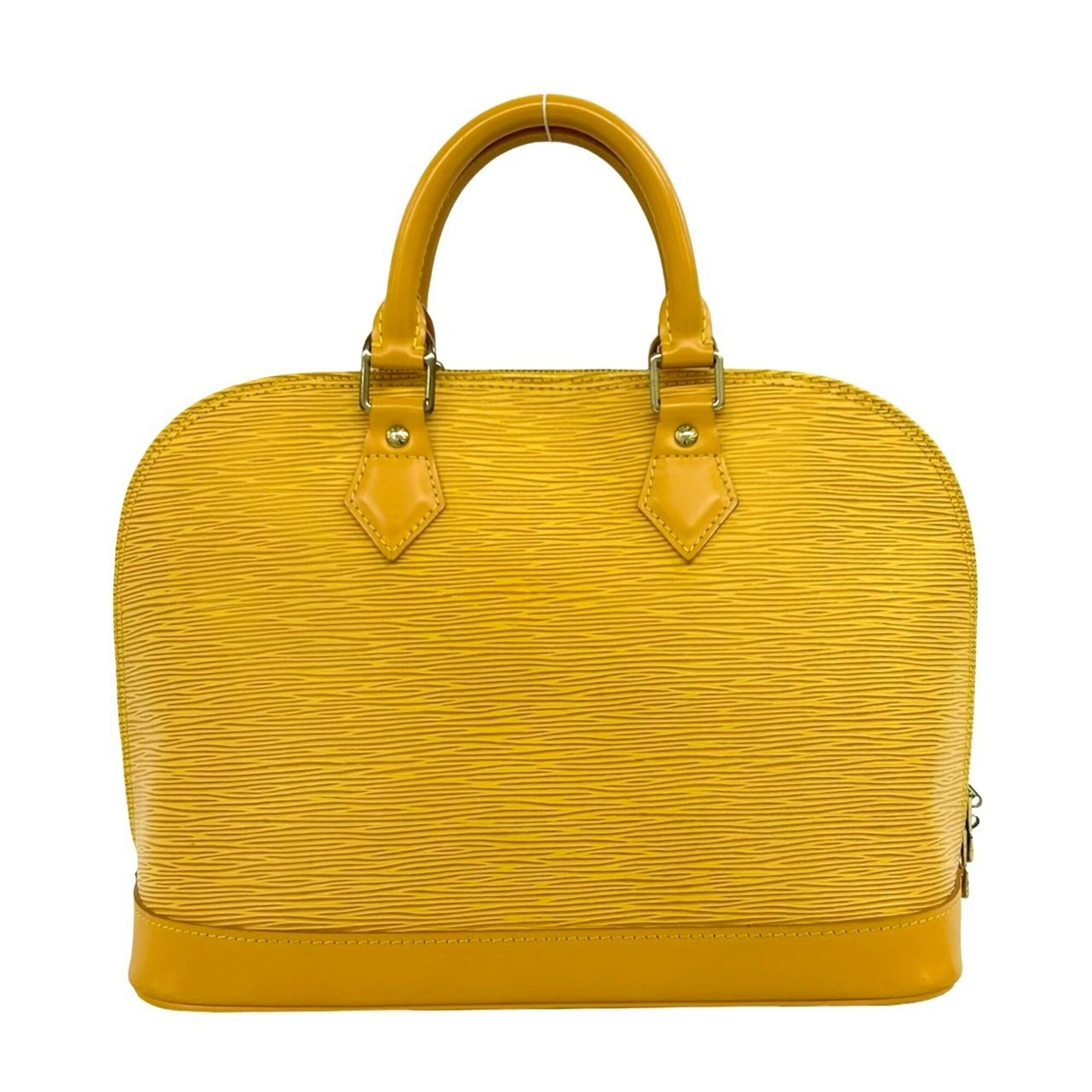 Louis Vuitton Yellow Leather Boston Bag Handbag (Pre-Owned)