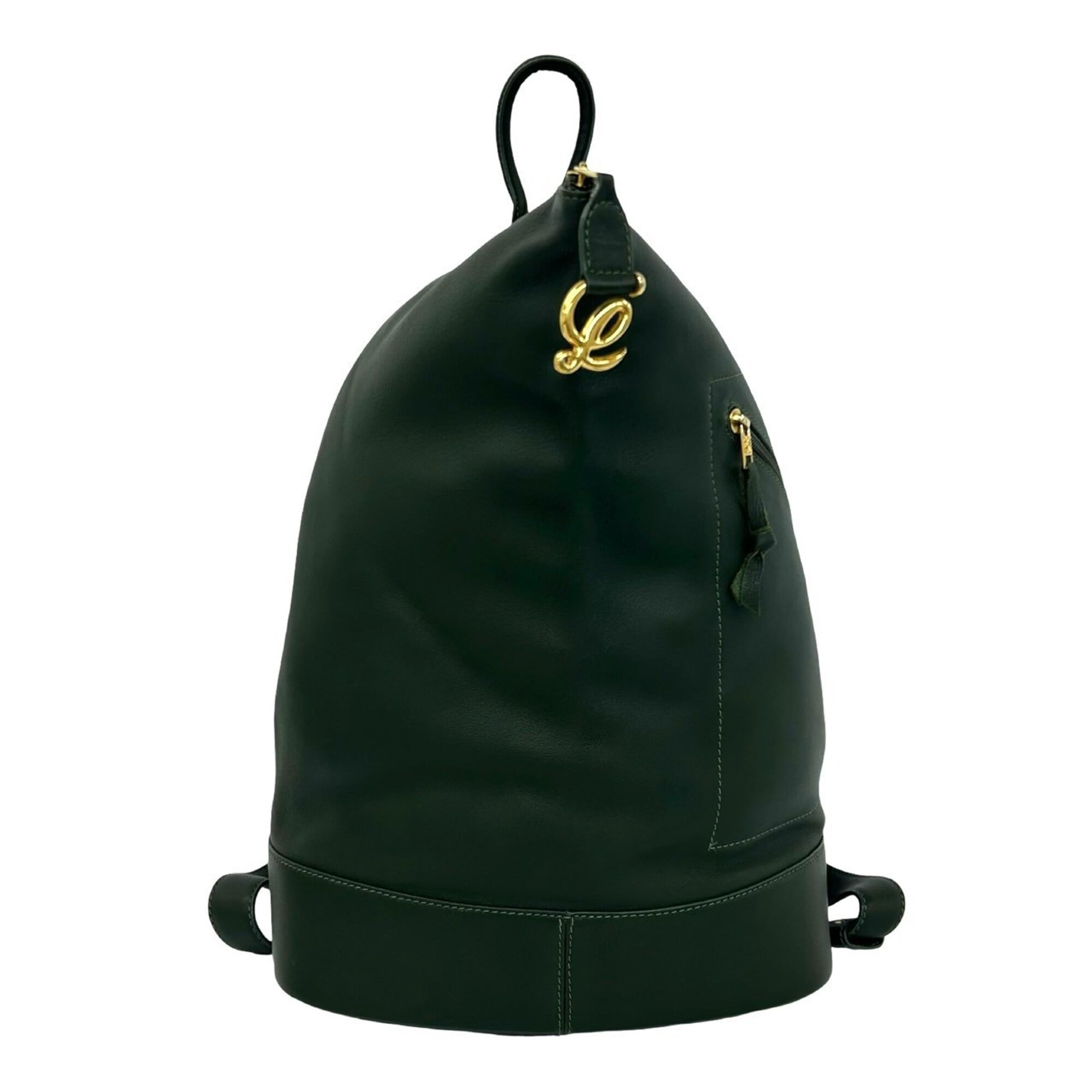Loewe Green Leather Backpack (Pre-Owned)