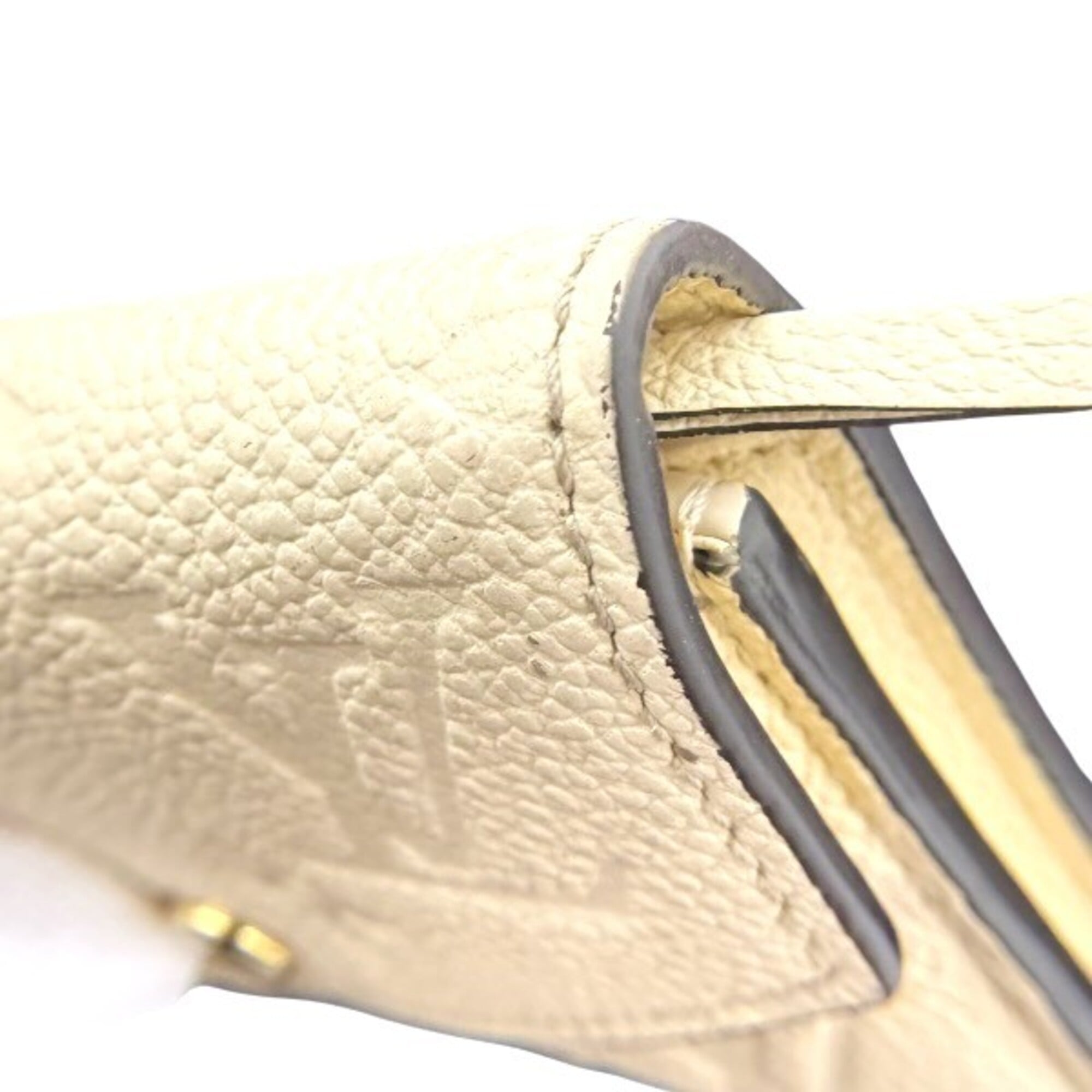 Louis Vuitton Cream Monogram Empreinte Leather Wallet (Tri-Fold) (Pre-Owned)