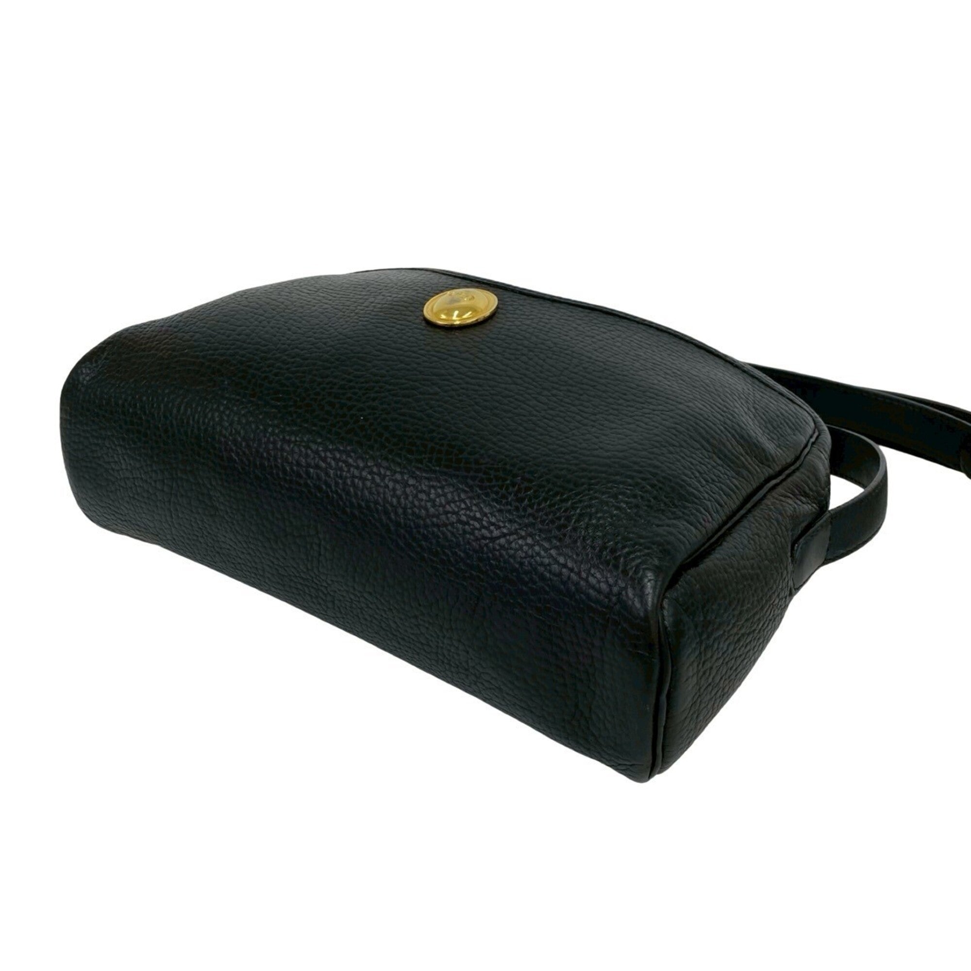 Christian Dior Black Leather Pochette Shoulder Bag (Pre-Owned)