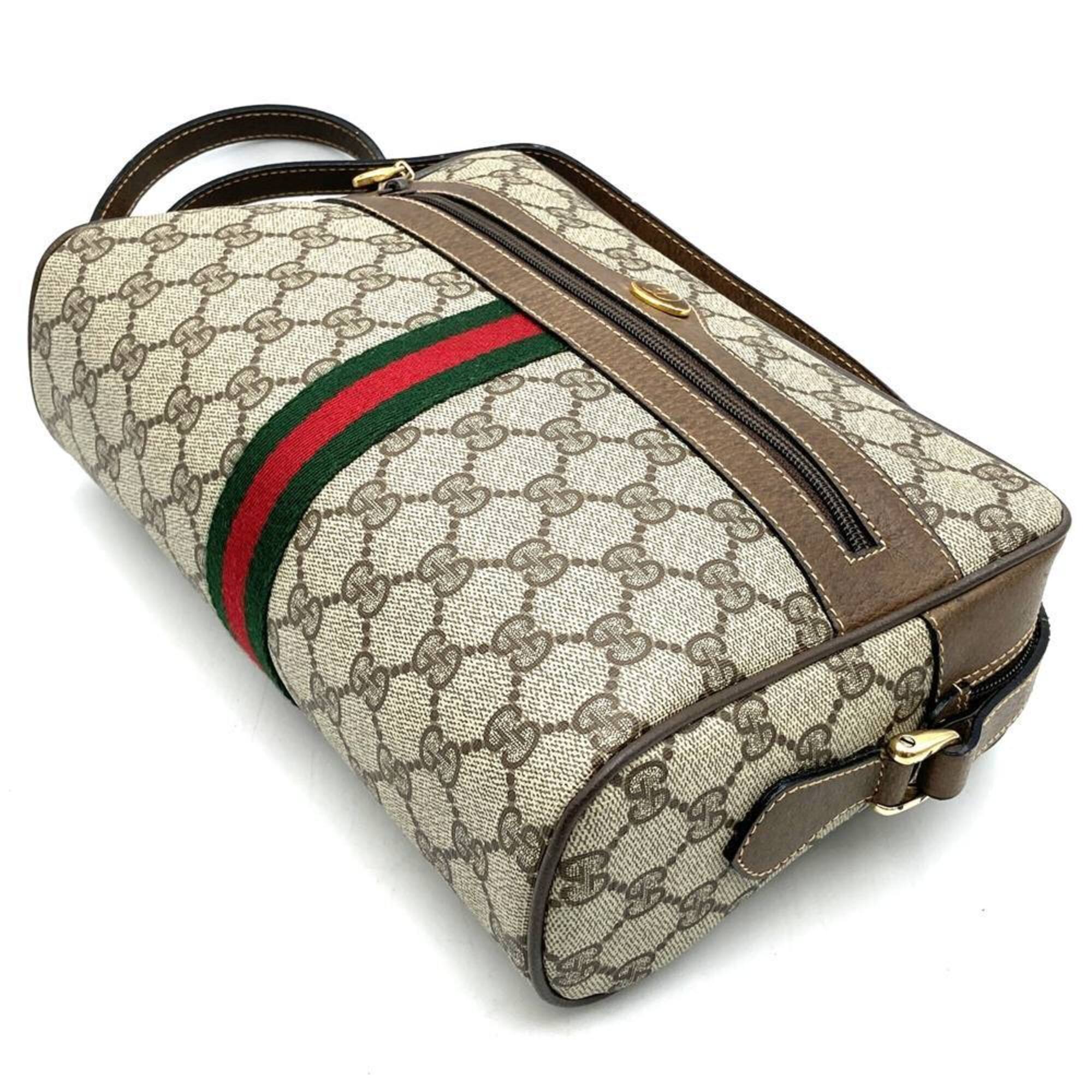 Gucci Brown Gg Supreme Canvas Pvc Shoulder Bag (Pre-Owned)