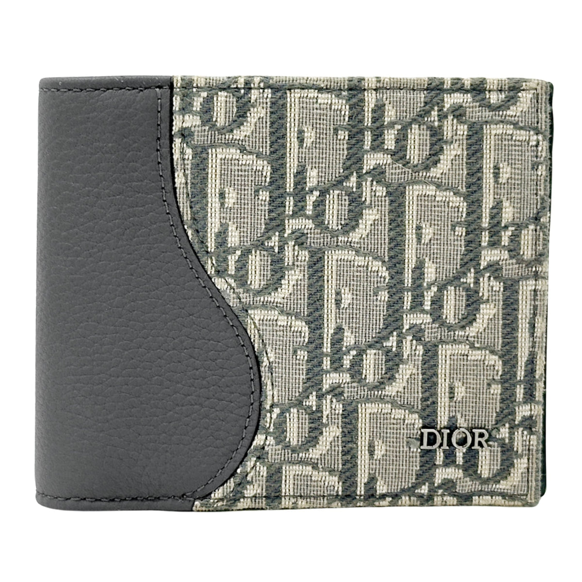 Christian Dior Gray Leather Wallet (Bi-Fold) (Pre-Owned)