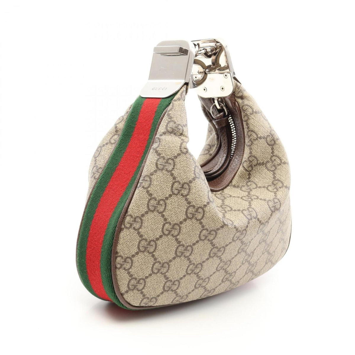 Gucci Beige Multi-Color Coated Canvas Leather Handbag Shoulder Bag (Pre-Owned)