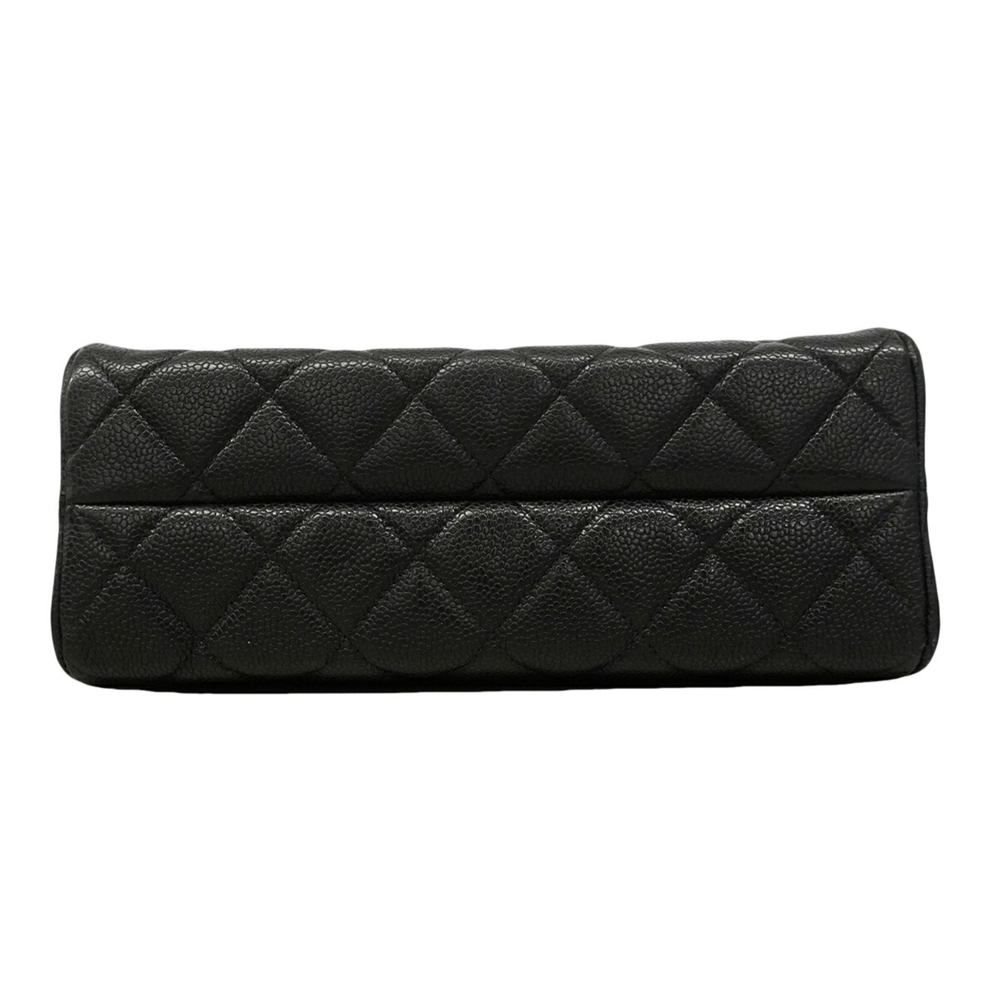 Chanel Black Grained Calfskin Shoulder Bag (Pre-Owned)