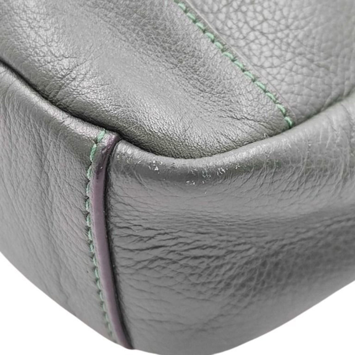 Coach Black Green Leather Shoulder Bag Sling Bag (Pre-Owned)