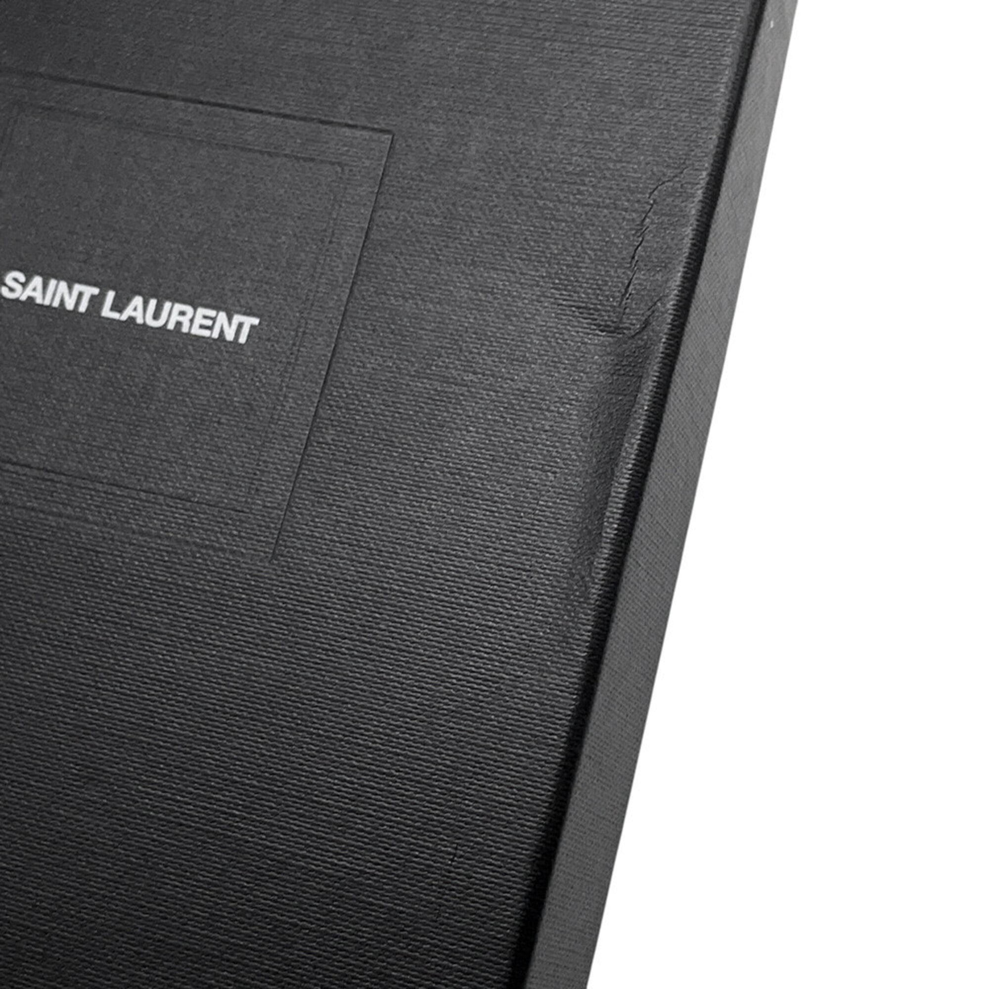 Yves Saint Laurent Black Leather Long Wallet (Bi-Fold) (Pre-Owned)