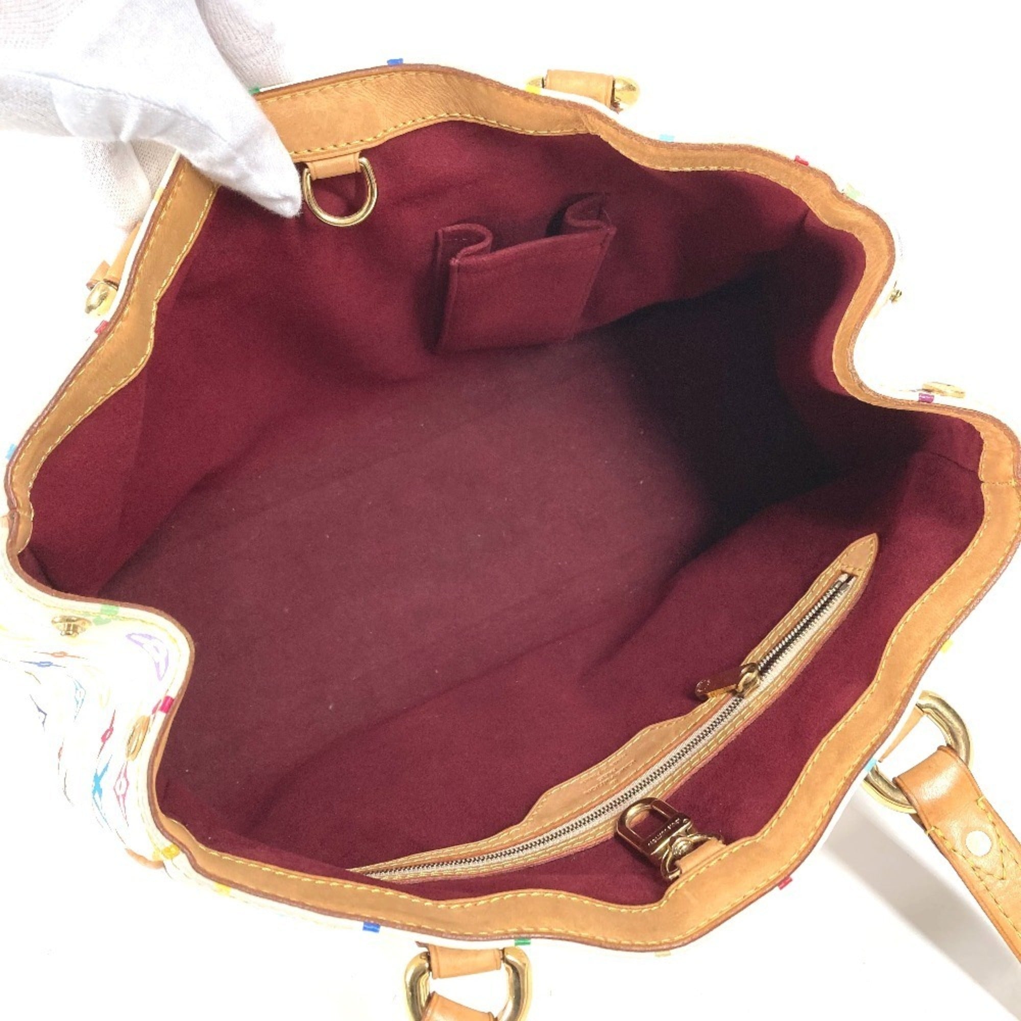 Louis Vuitton Blanc White Monogram Multicolore Shoulder Bag Tote Bag (Pre-Owned)