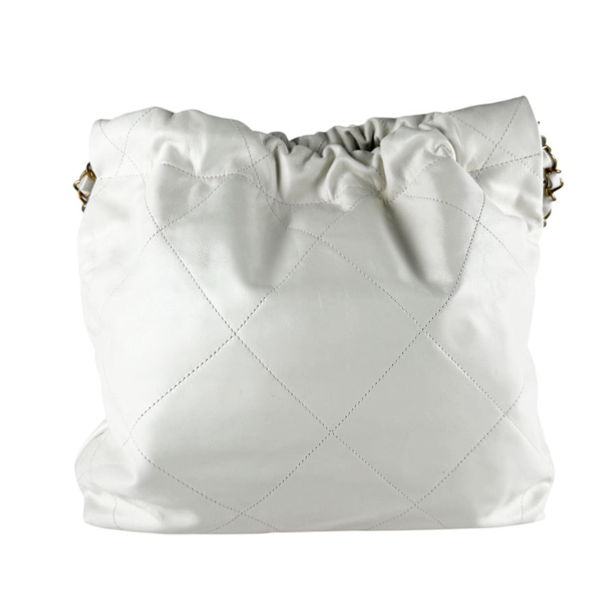 Chanel White Leather Shoulder Bag (Pre-Owned)