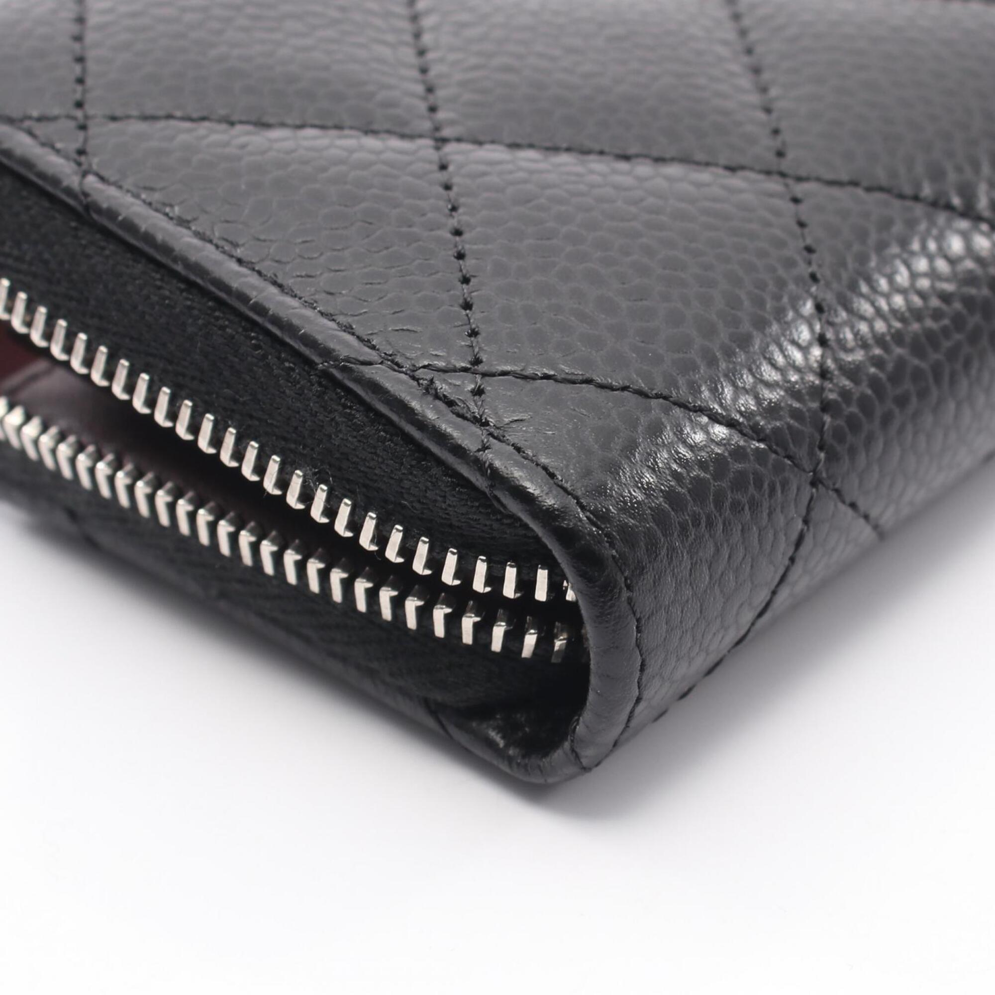 Chanel Black Grained Calfskin Coin Purse/Coin Case (Pre-Owned)