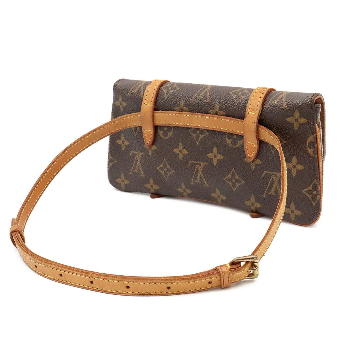 Louis Vuitton Monogram Brown Monogram Monogram Clutch Bag Pochette Pouch Sling Bag (Pre-Owned)