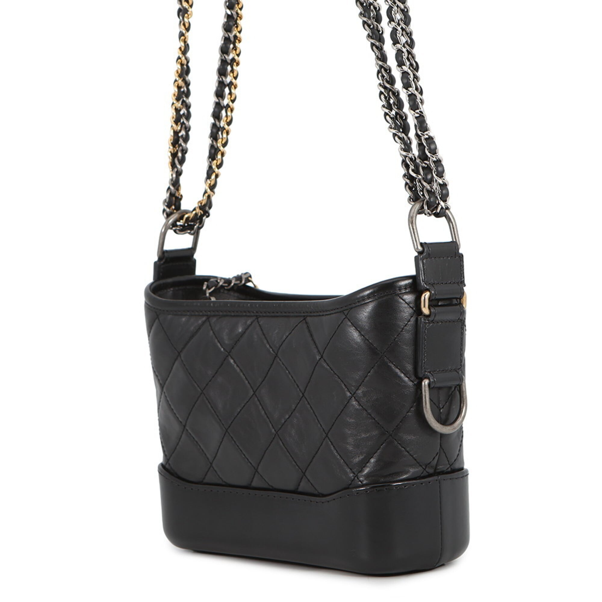 Chanel Gabriel Black Handbag Shoulder Bag (Pre-Owned)