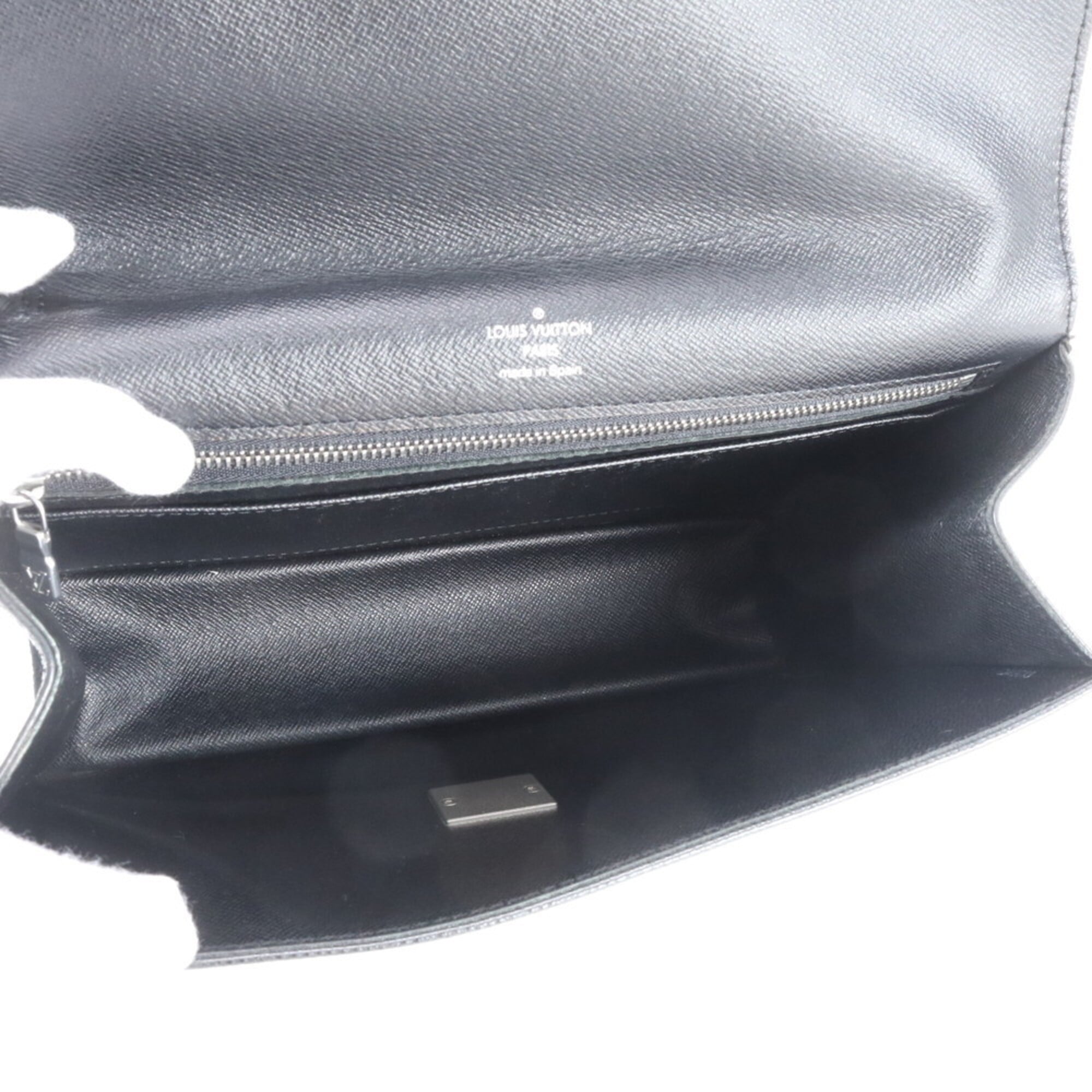 Louis Vuitton Ardoise Leather Handbag Pouch (Pre-Owned)