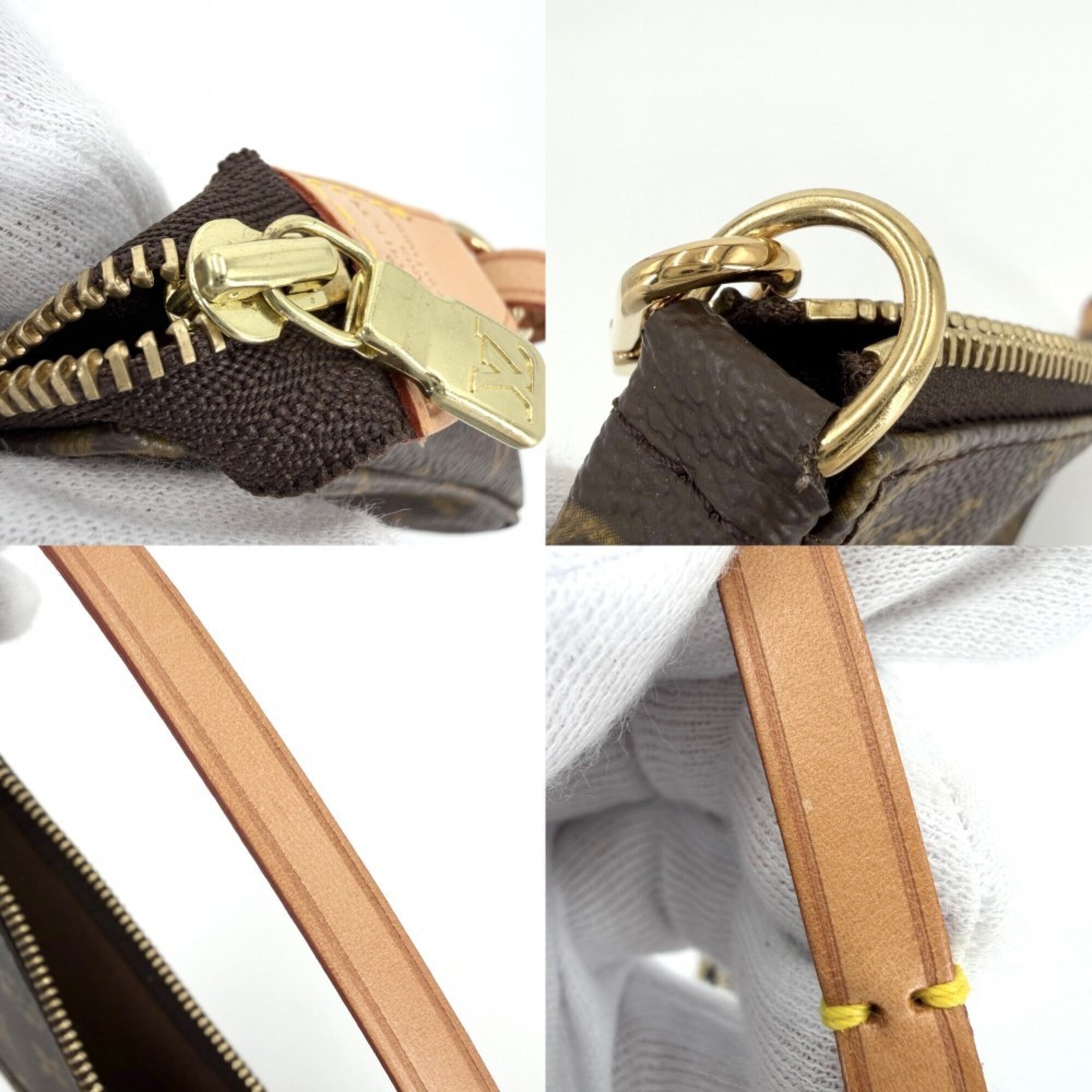 Louis Vuitton Brown Monogram Canvas Handbag Pochette Pouch (Pre-Owned)