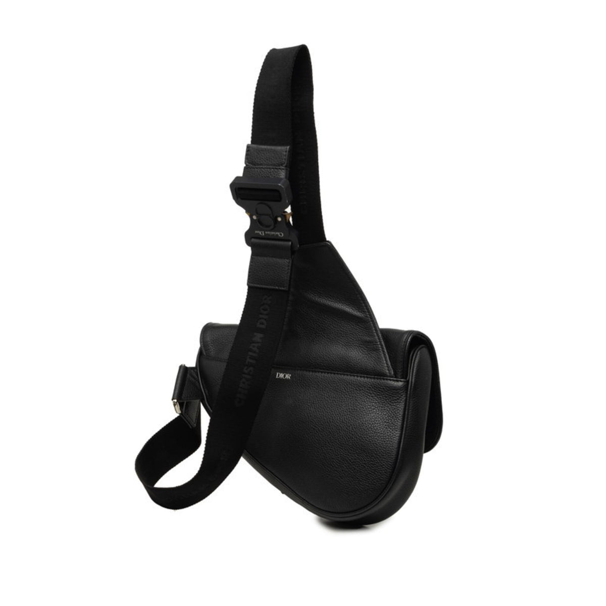 Christian Dior Black Leather Shoulder Bag Sling Bag (Pre-Owned)
