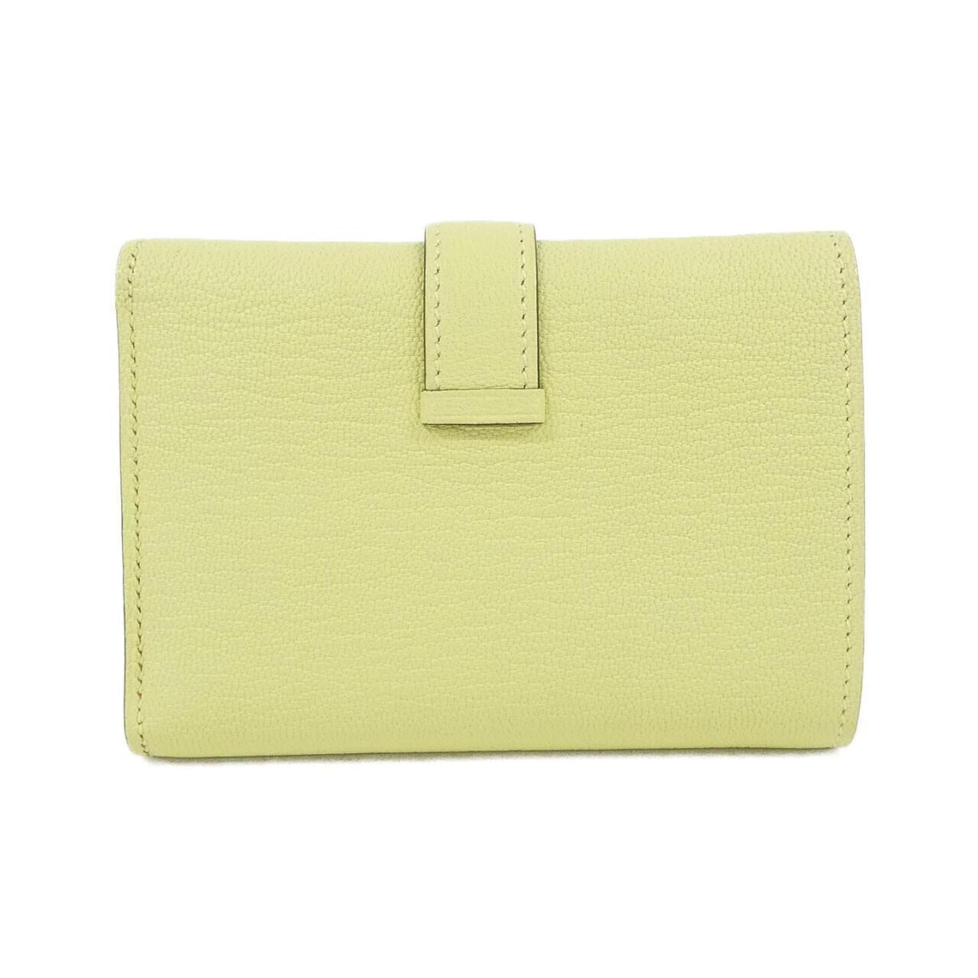 Hermes Jaune Chevre Leather Wallet (Bi-Fold) (Pre-Owned)