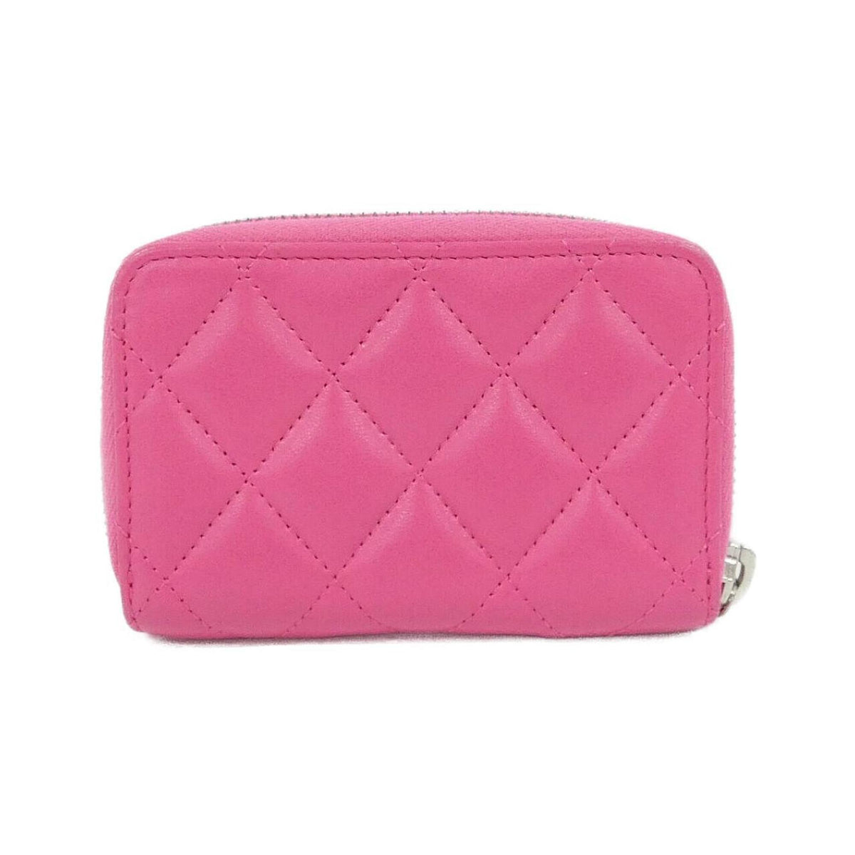 Chanel Pink Leather Coin Purse/Coin Case (Pre-Owned)